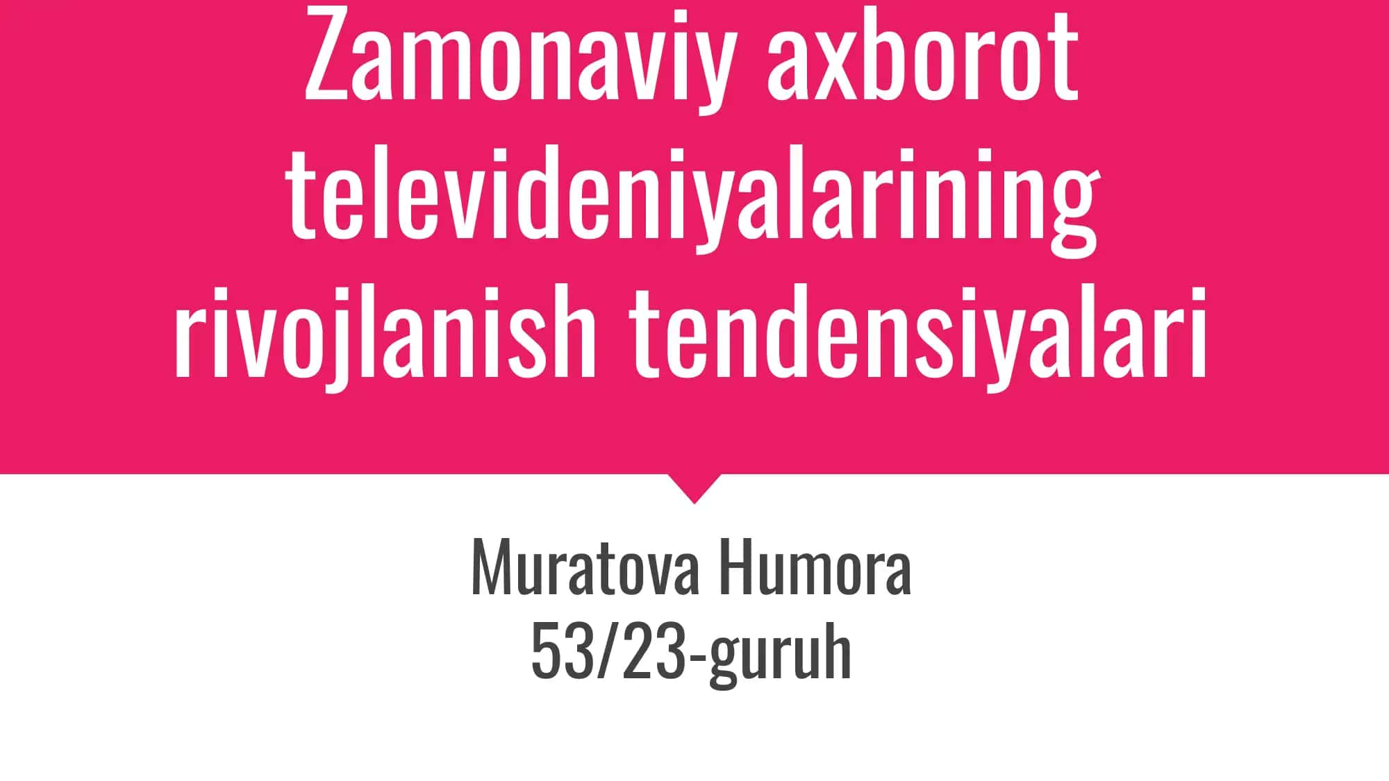 Zamonaviy axborot rivojlanishi tendensiyalari 1