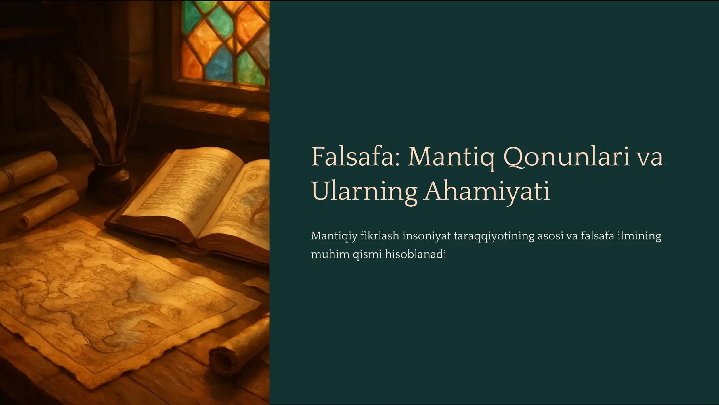 Falsafa: Mantiq Qonunlari va Ularning Ahamiyati 1