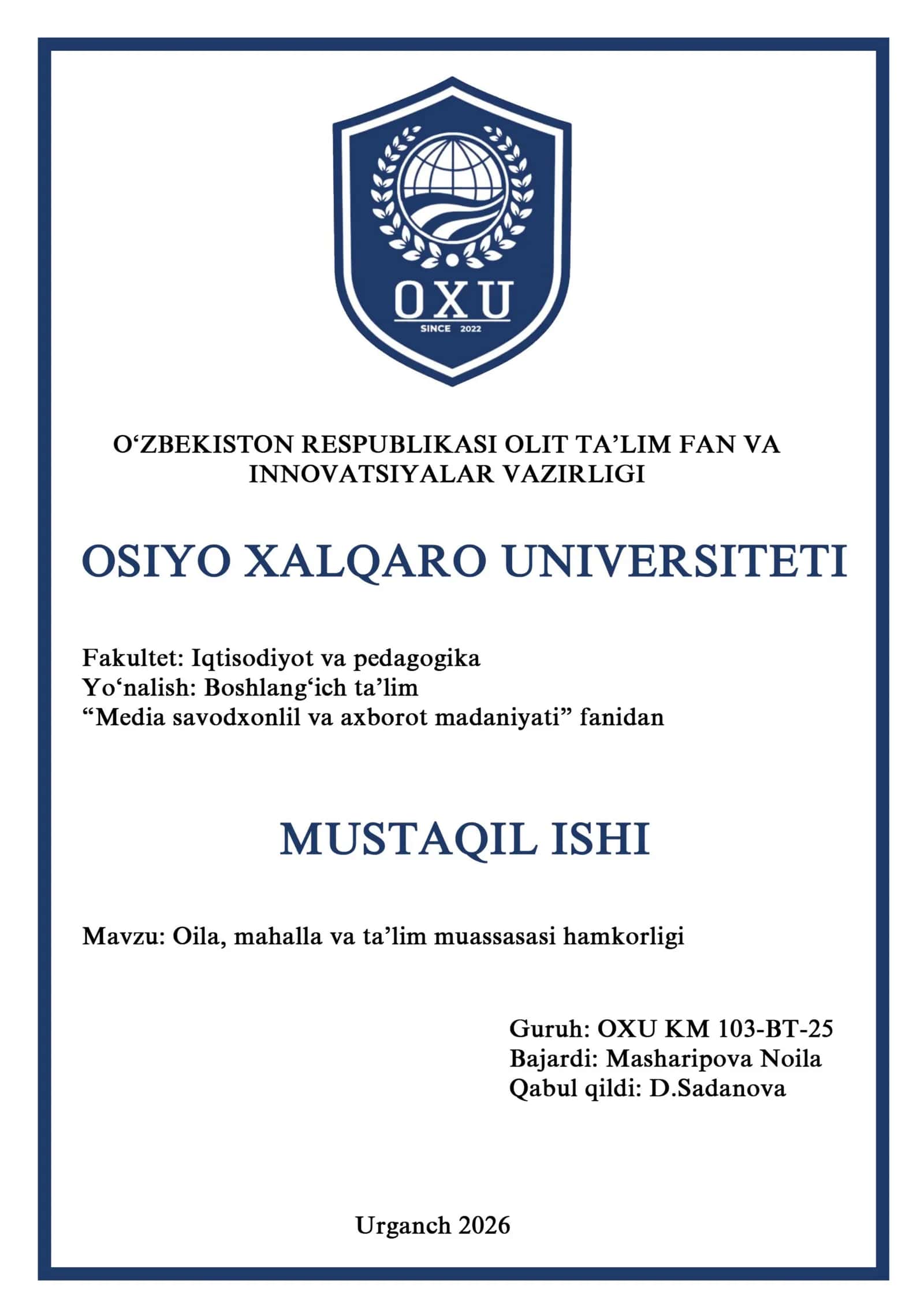 Oila, mahalla va ta’lim muassasasi hamkorligi 1