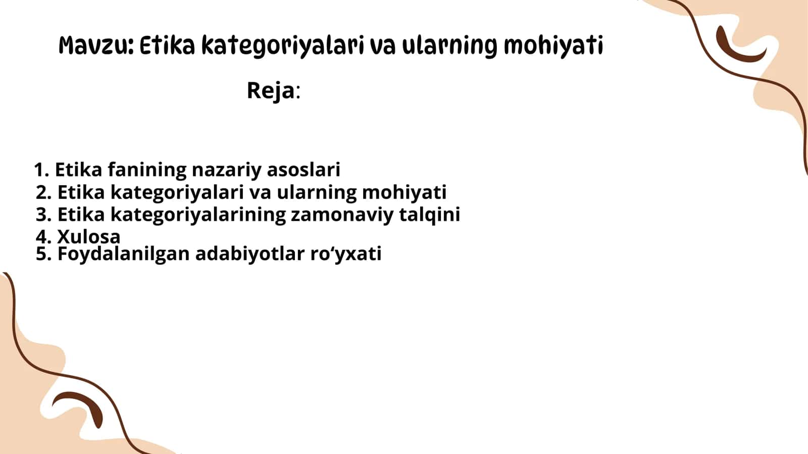 Etika kategoriyalari va ularning mohiyati 1