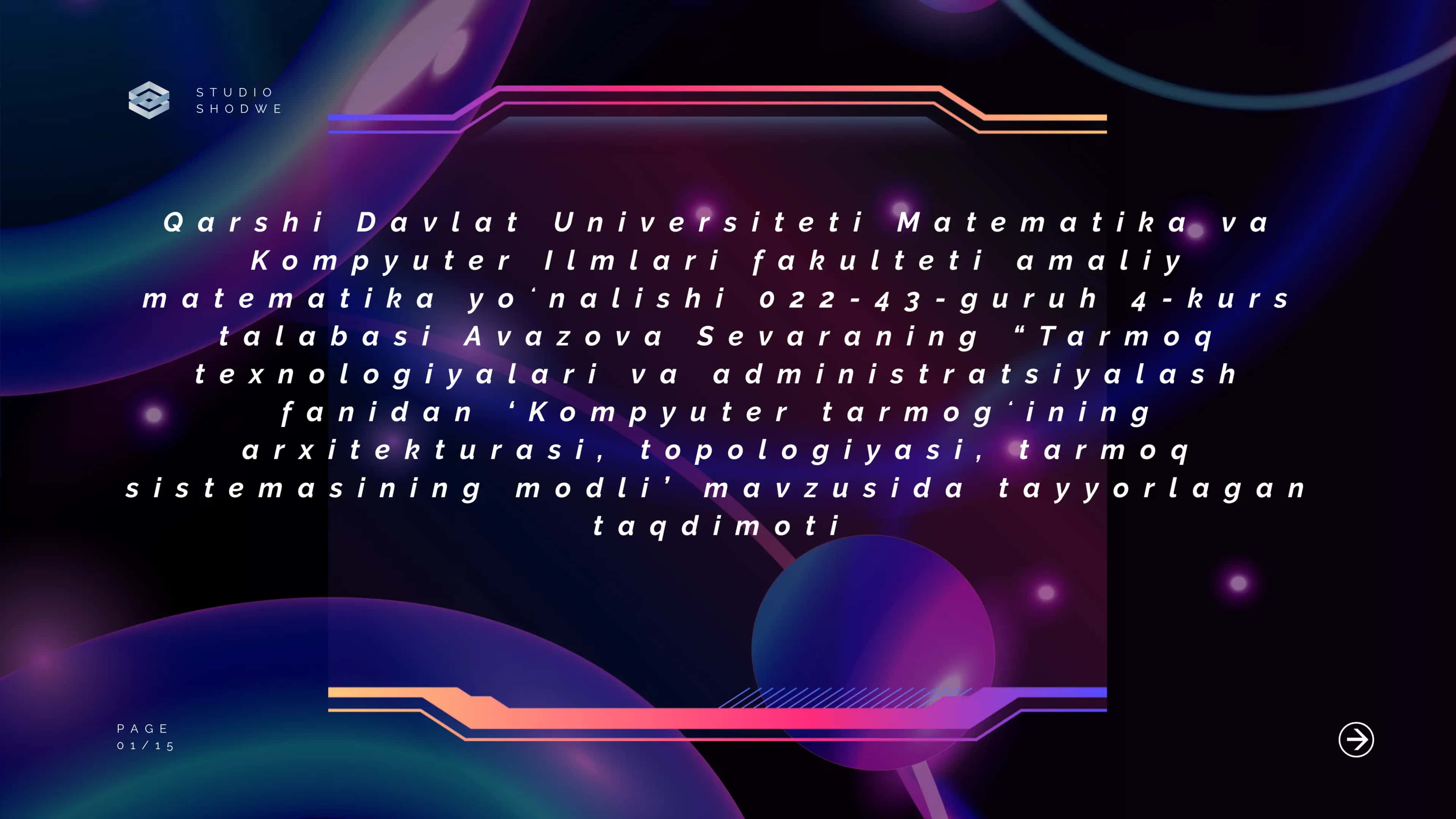 Kompyuter tarmoqlarining arxitekturasi 1