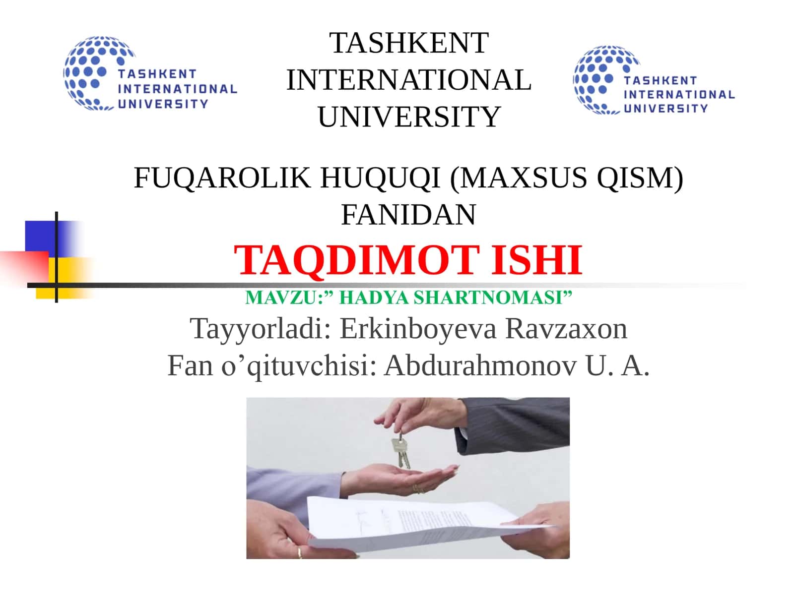 Hadya Shartnomasi 1