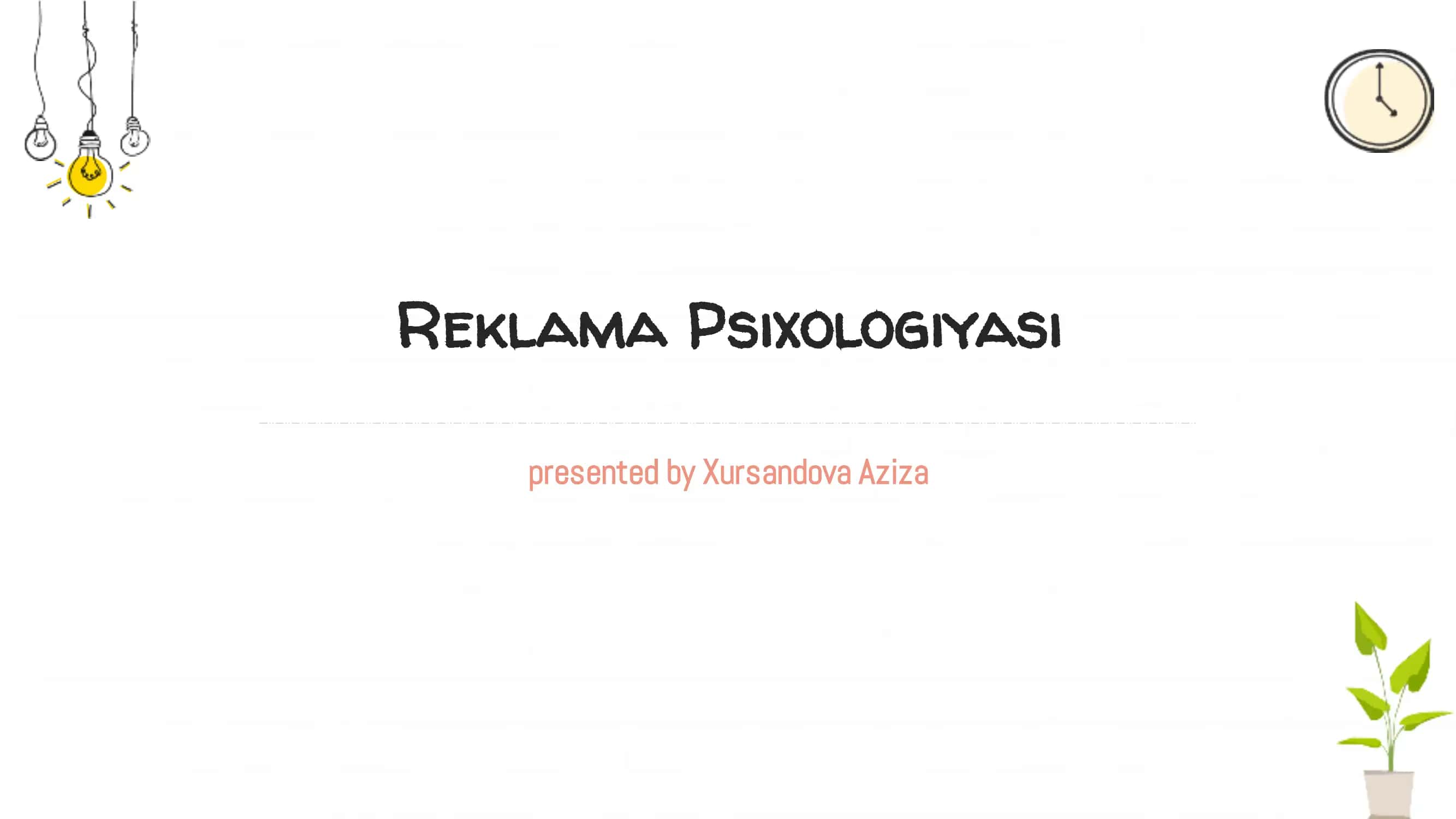 Reklama Psixologiyasi 1