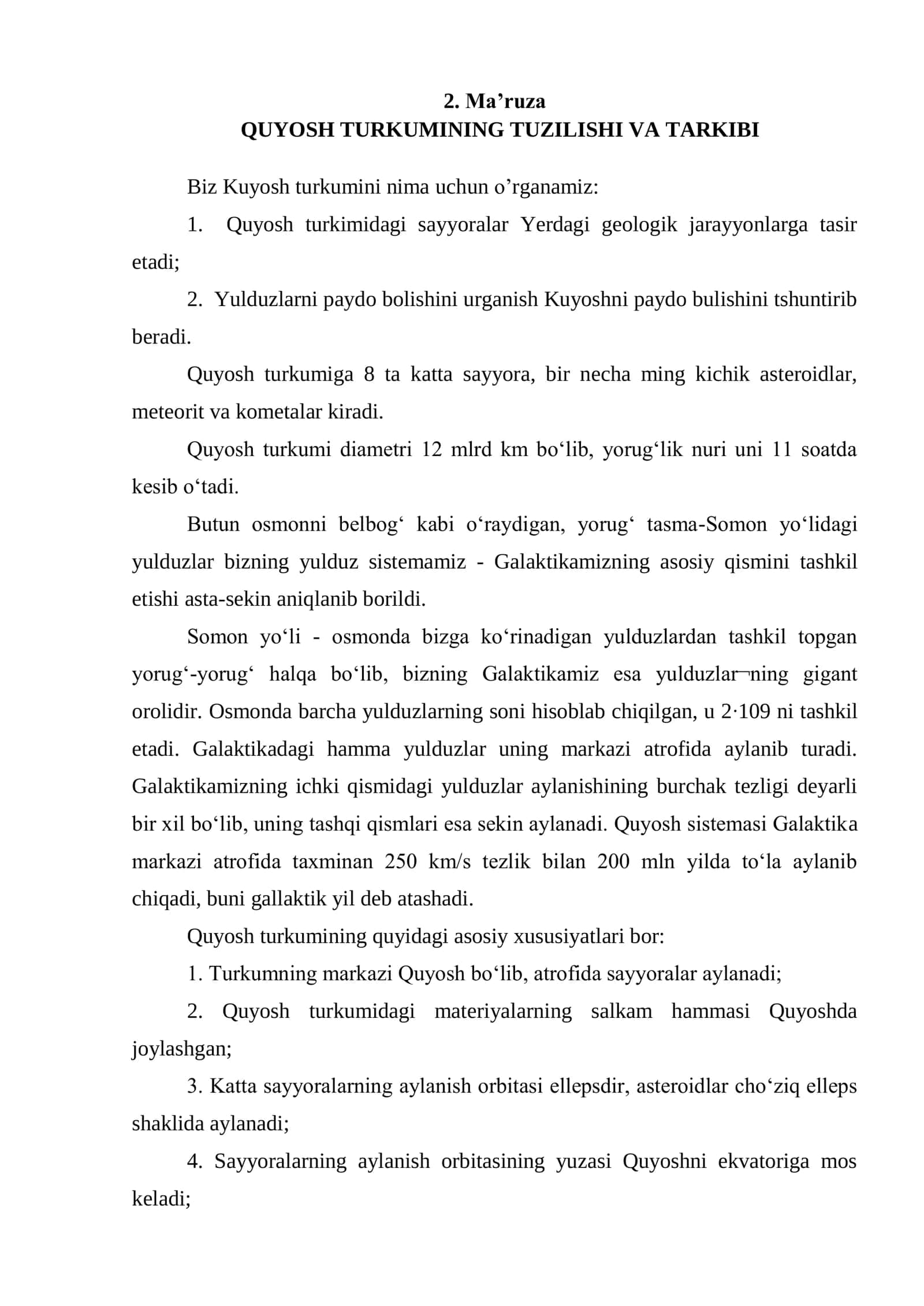 Quyosh Turkumi 1