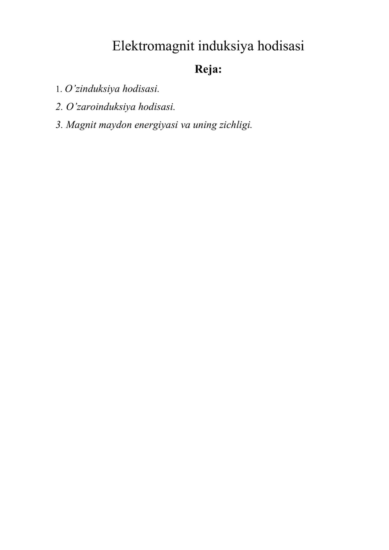 Elektromagnit induksiya hodisasi 1