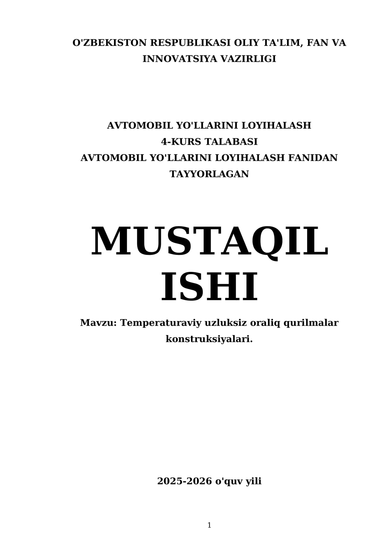 Temperaturaviy uzluksiz oraliq qurilmalar konstruksiyalari 1