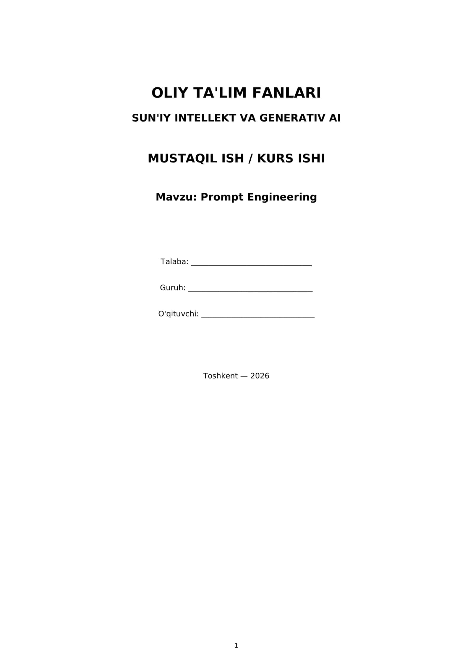 Prompt Engineering 1