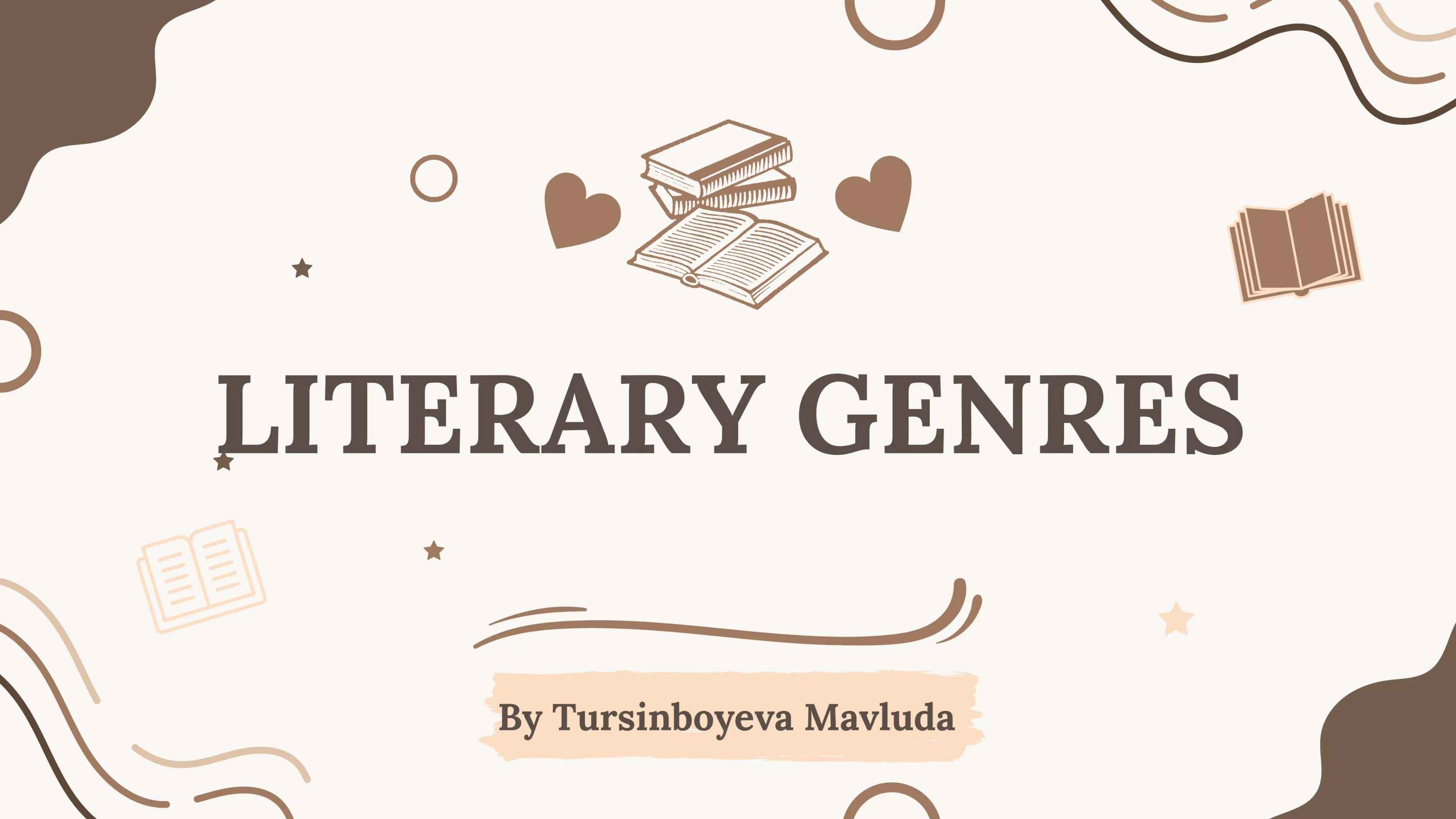 Literary genres. 1