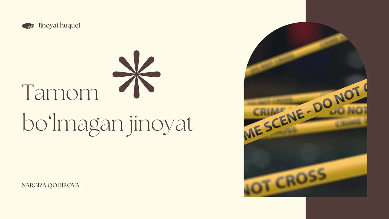 Tamom bo‘lmagan jinoyat 1