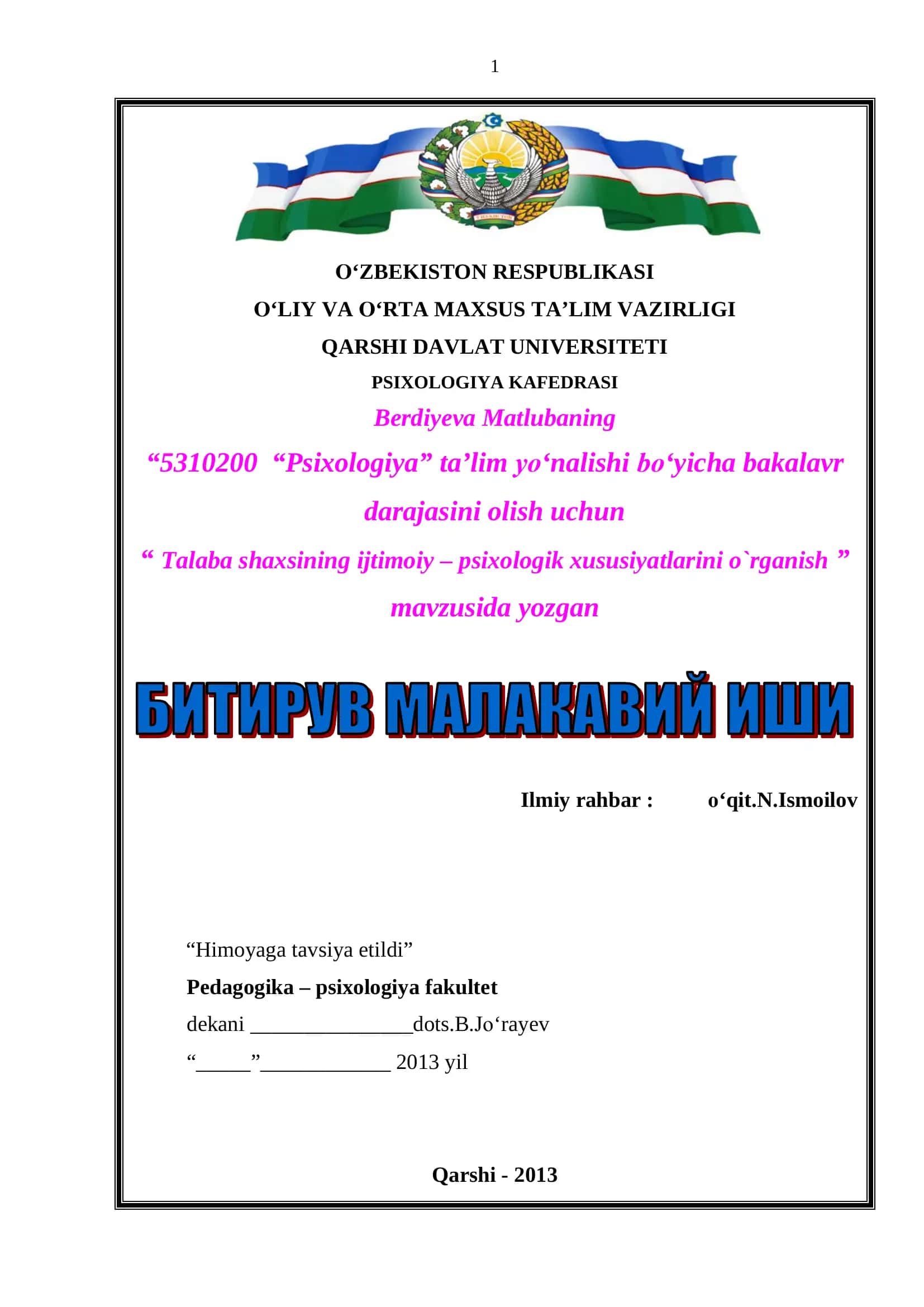 Talabalarning ijtimoiy va psixologik xususiyatlari 1