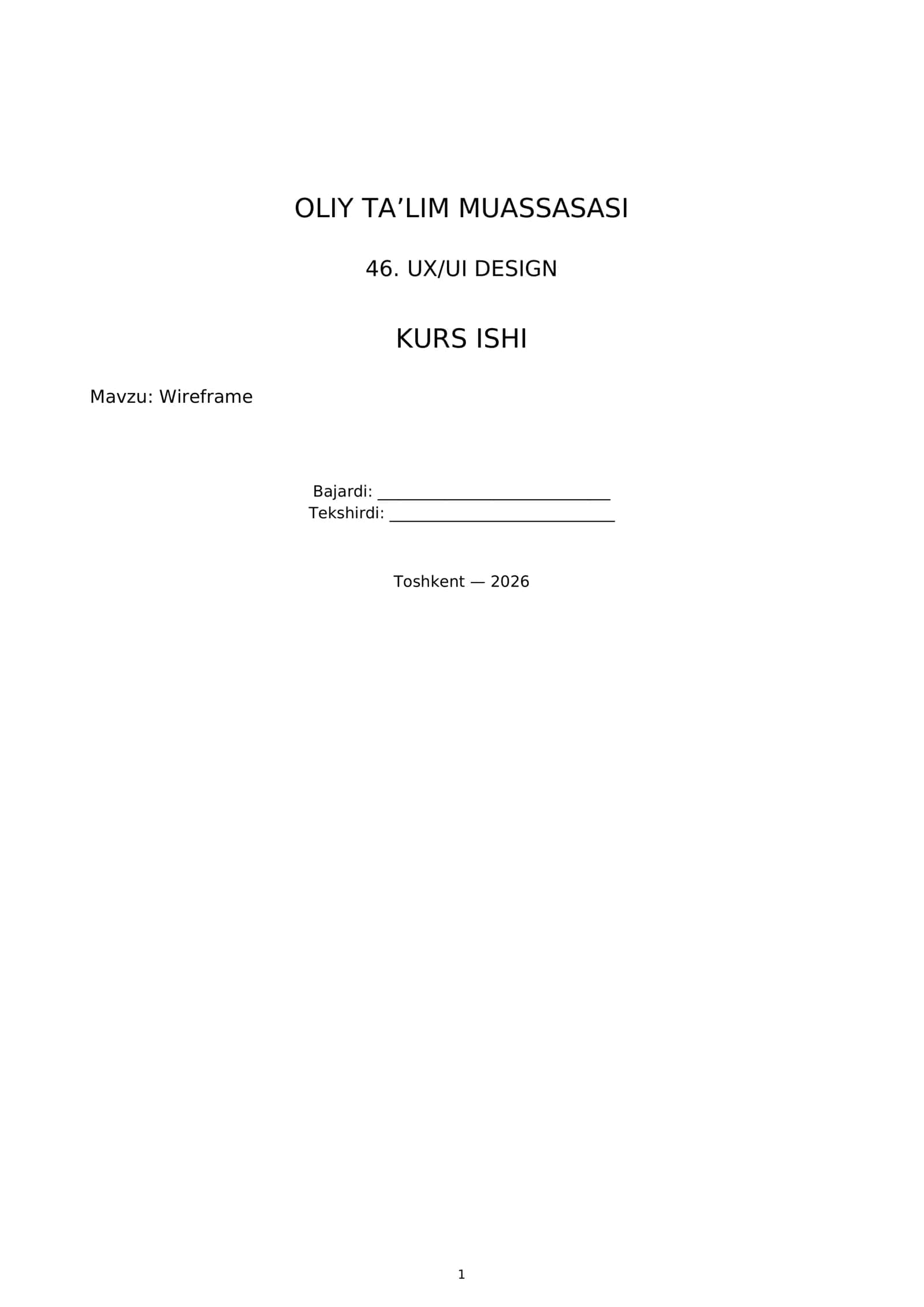 46. UX/UI DESIGN - Wireframe 1