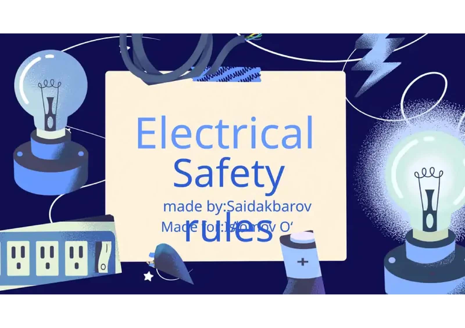 General Electrical Safety 1