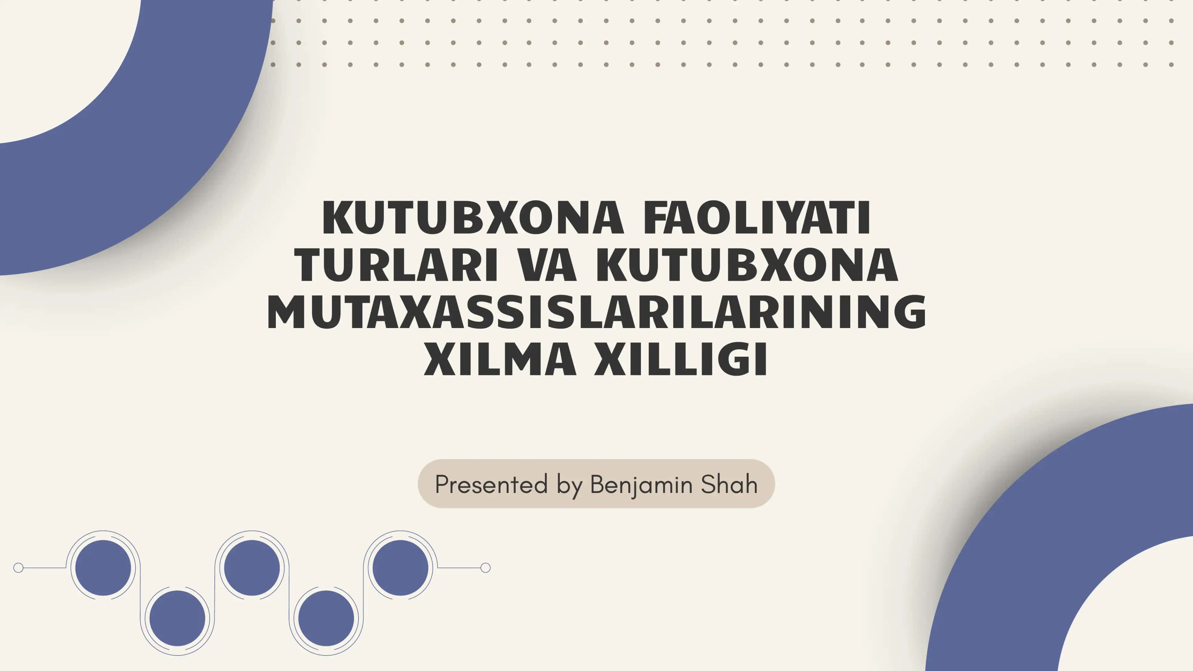 KUTUBXONA FAOLIYATI 1