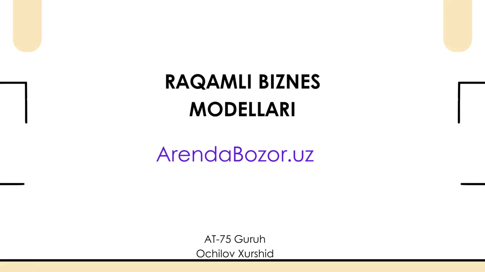 Raqamli Biznes Modellari 1