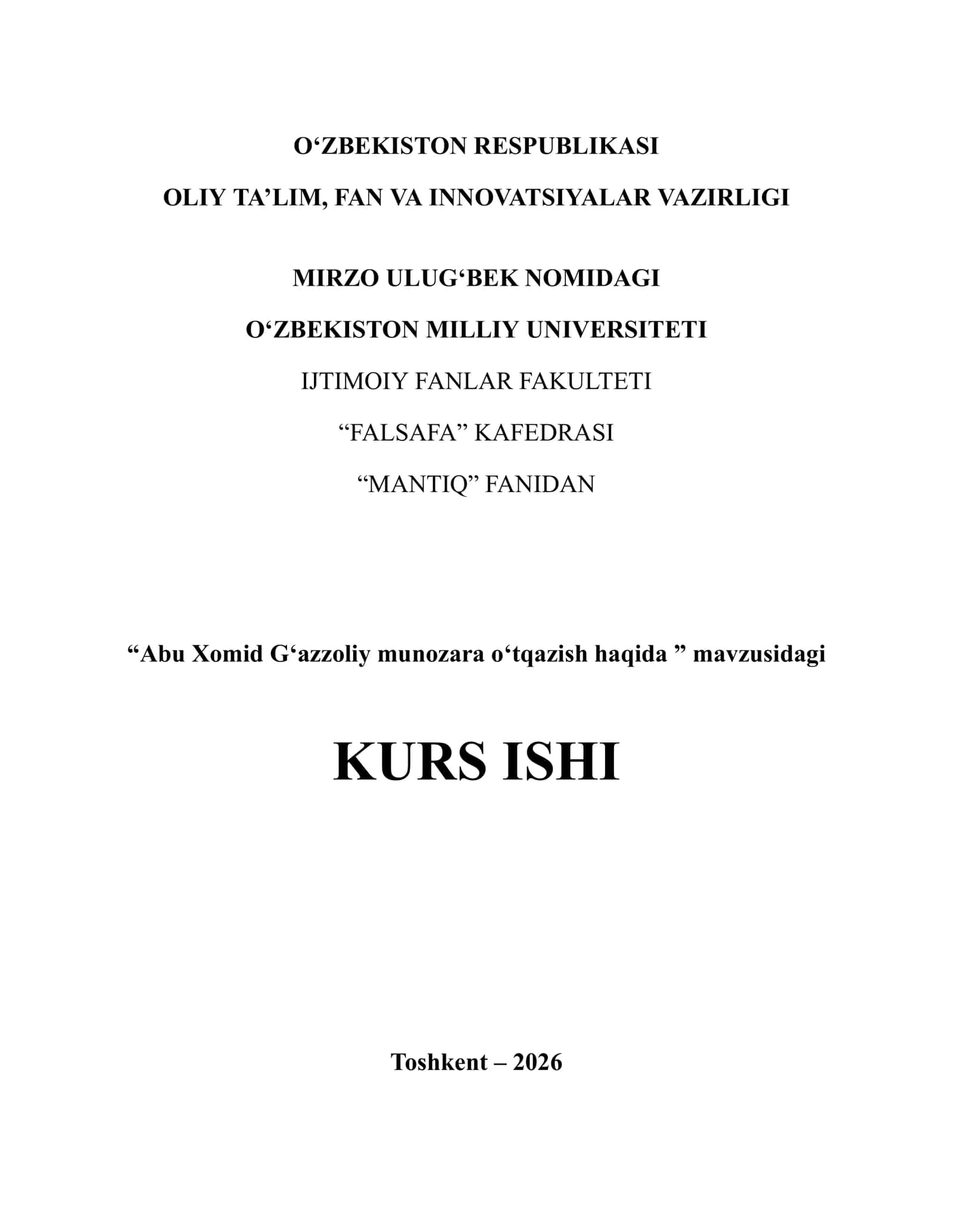 Abu Xomid Gʻazzoliy munozara oʻtqazish haqida 1