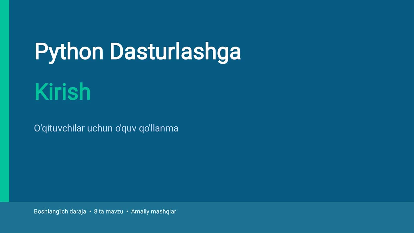 Python Dasturlashga Kirish 1