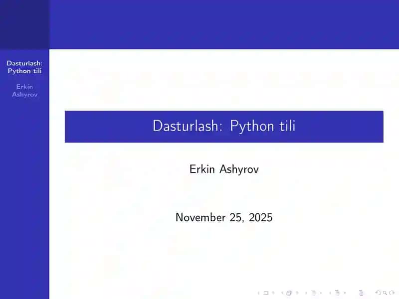 Dasturlash python