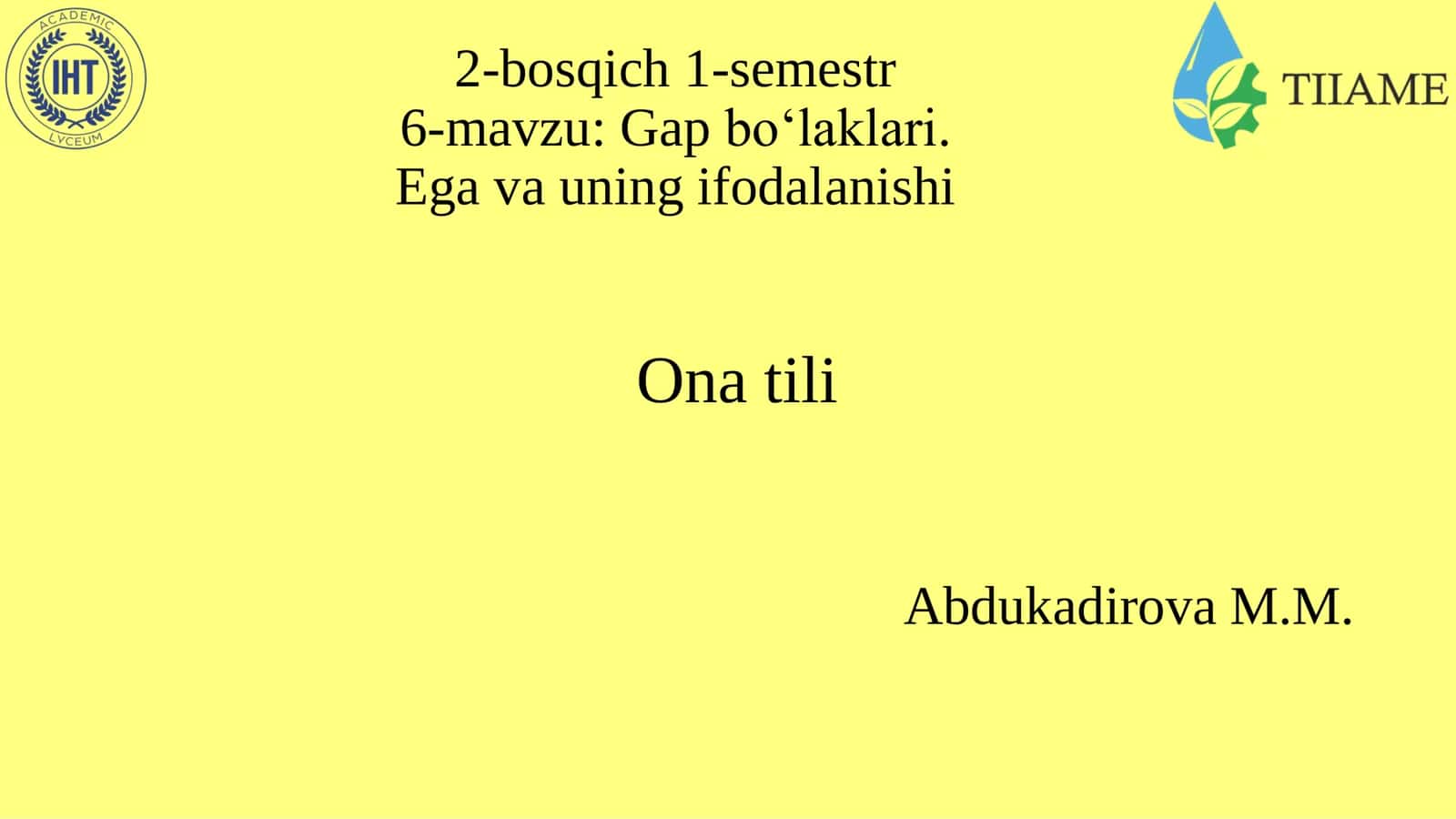 Ega va uning ifodalanishi 1