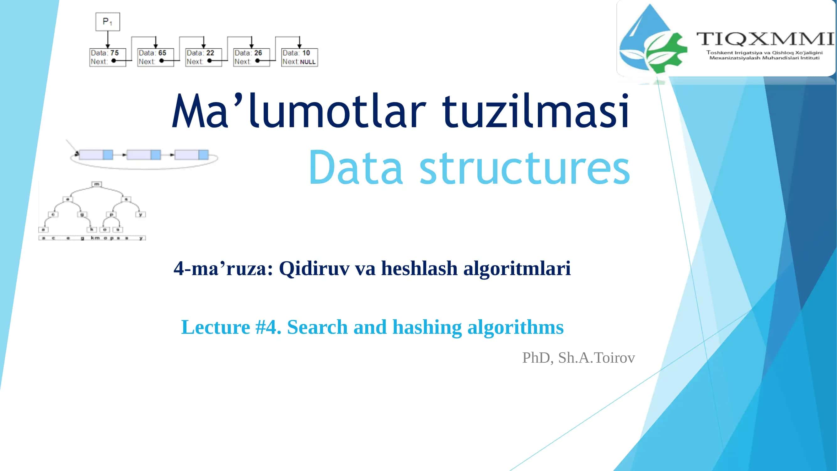 Ma’lumotlar tuzilmasi 1