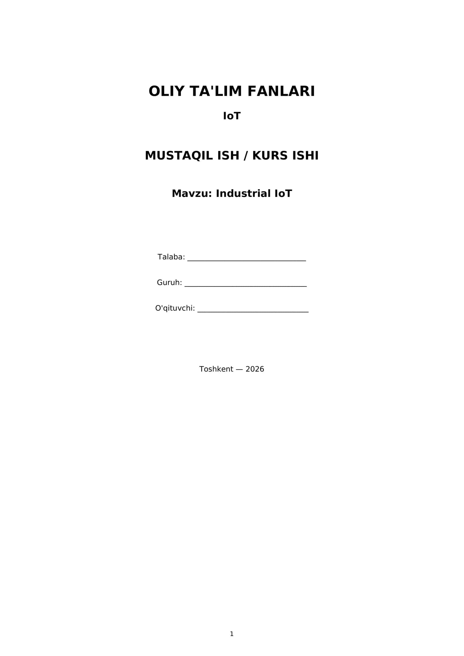 Industrial IoT 1