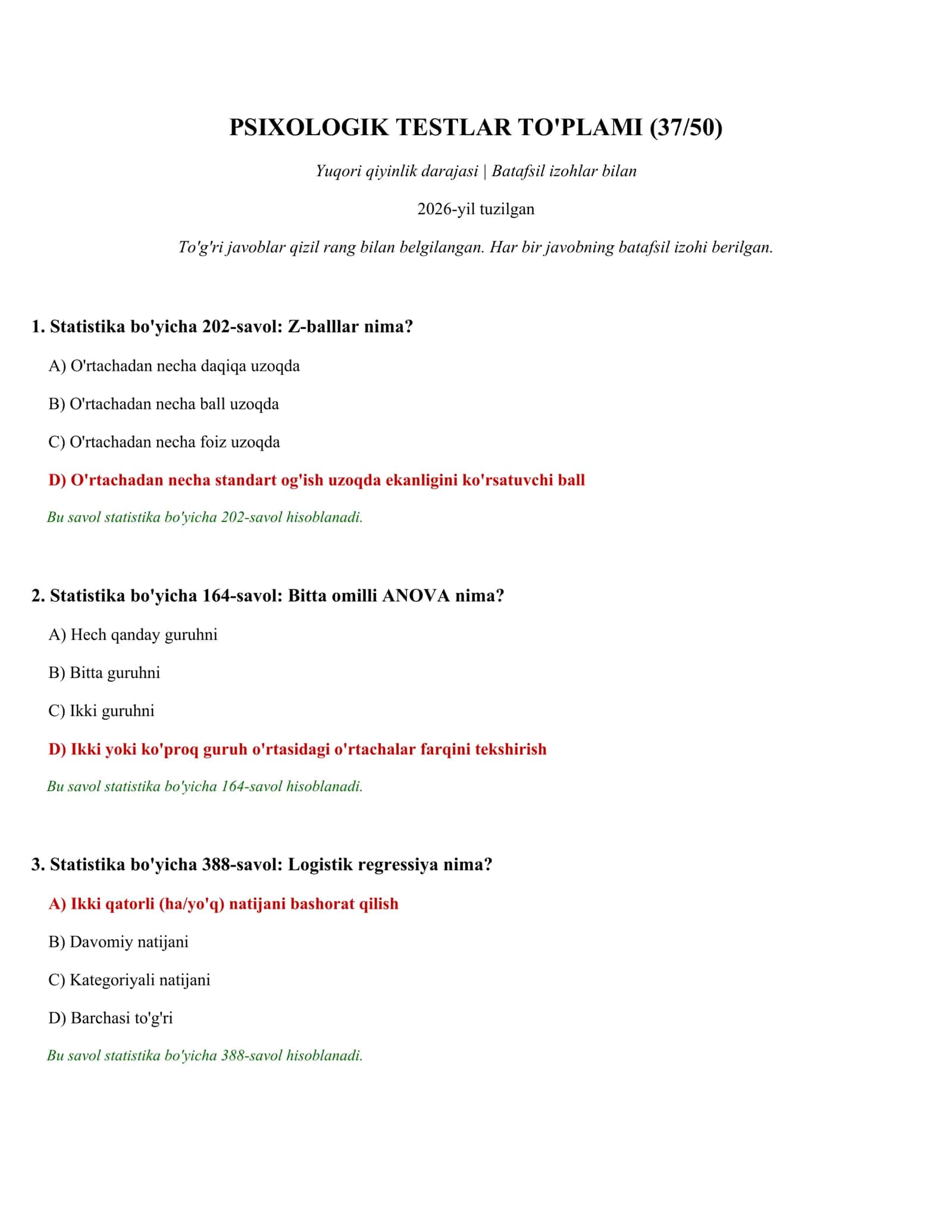 PSIXOLOGIK TESTLAR TO'PLAMI (37/50) 1