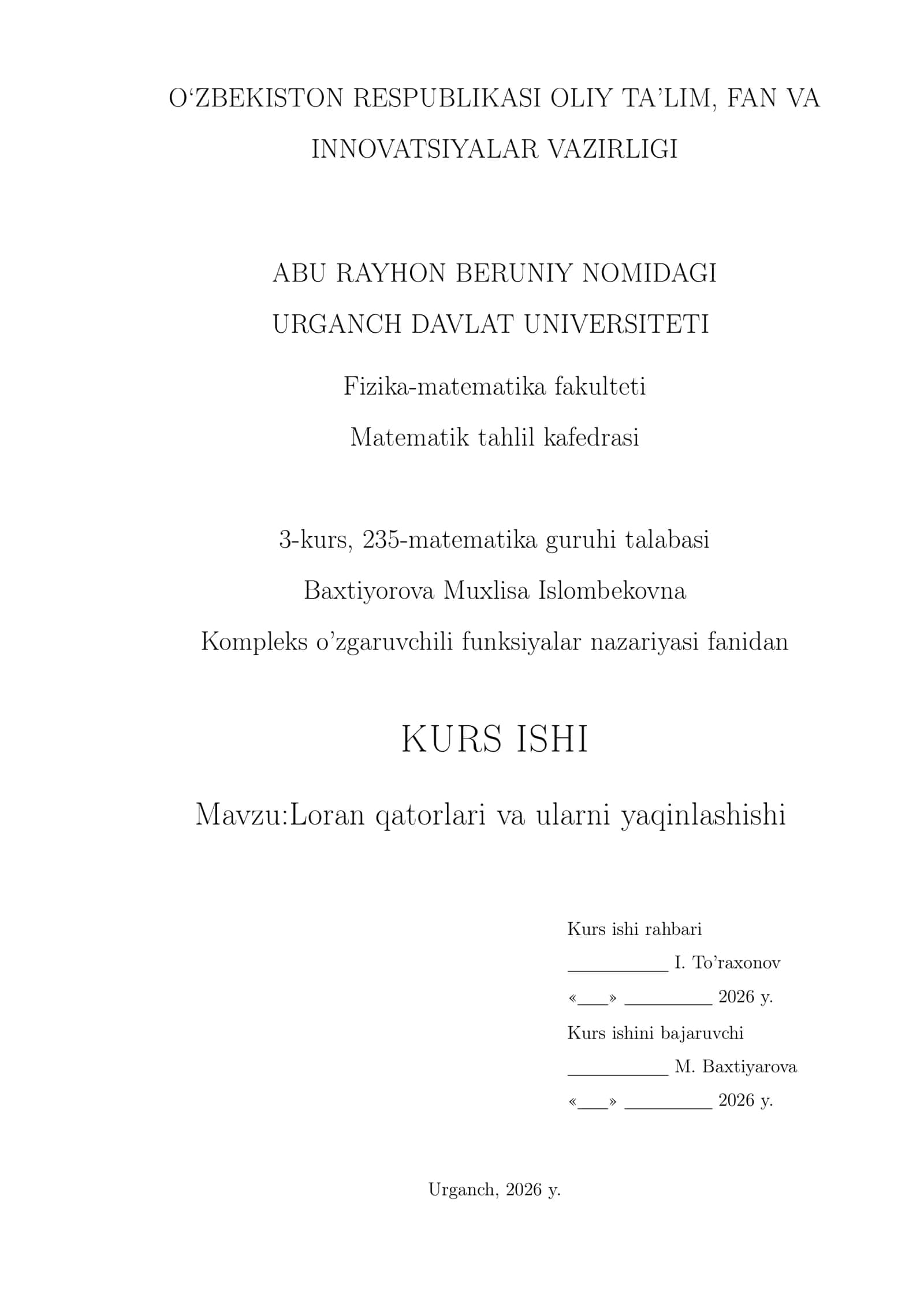 Loran qatori va ularni yaqinlashishi 1