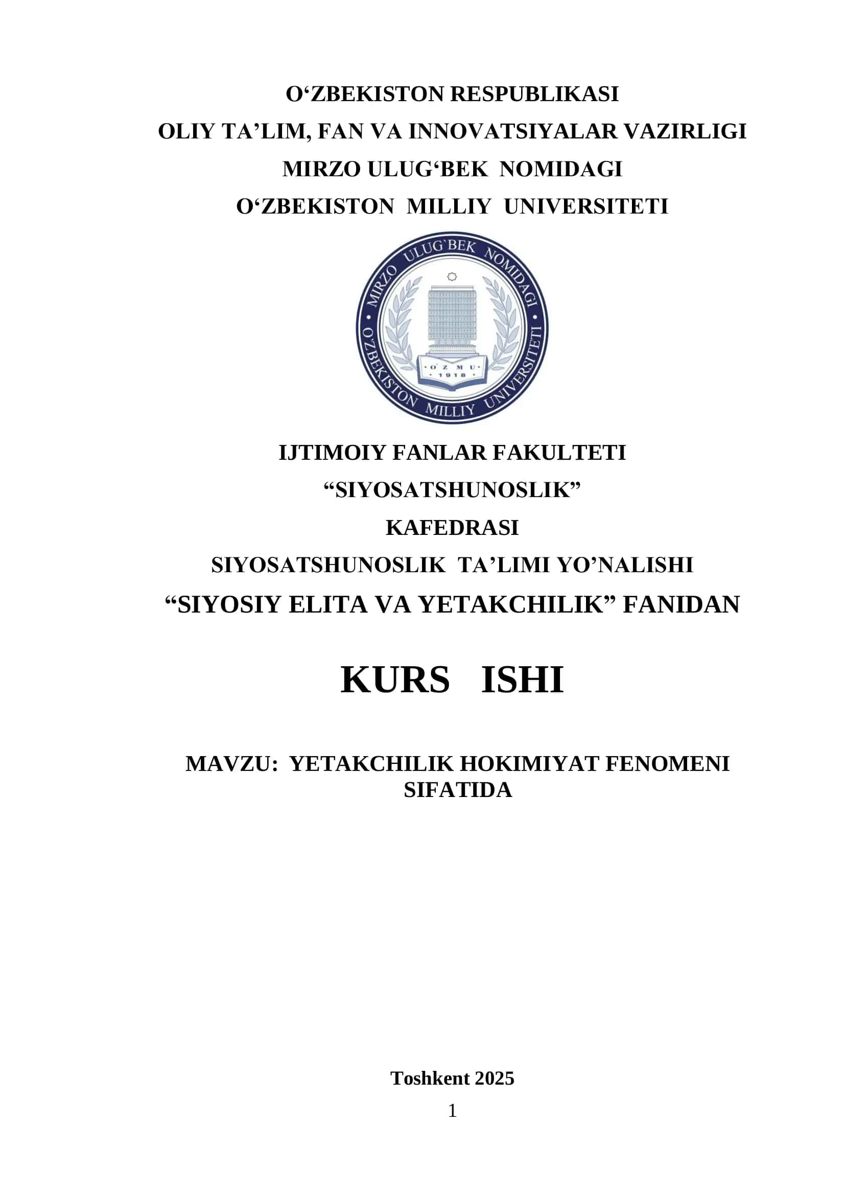 YETAKCHILIK HOKIMIYAT FENOMENI SIFATIDA 1