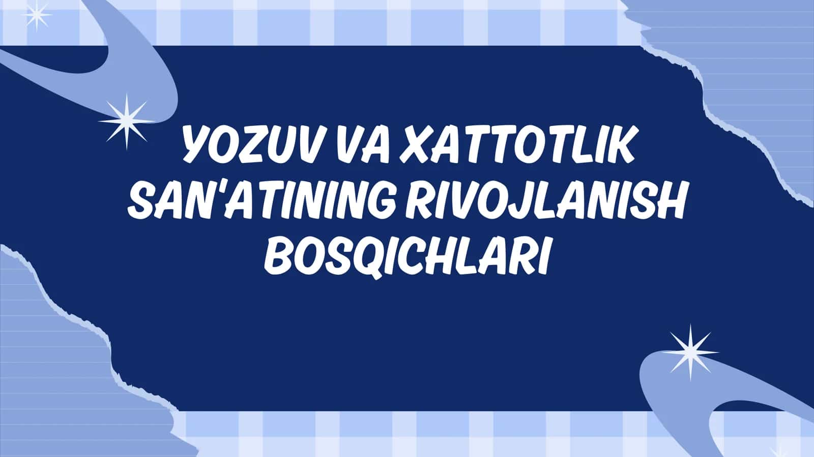 YOZUV VA XATTOTLIK 1