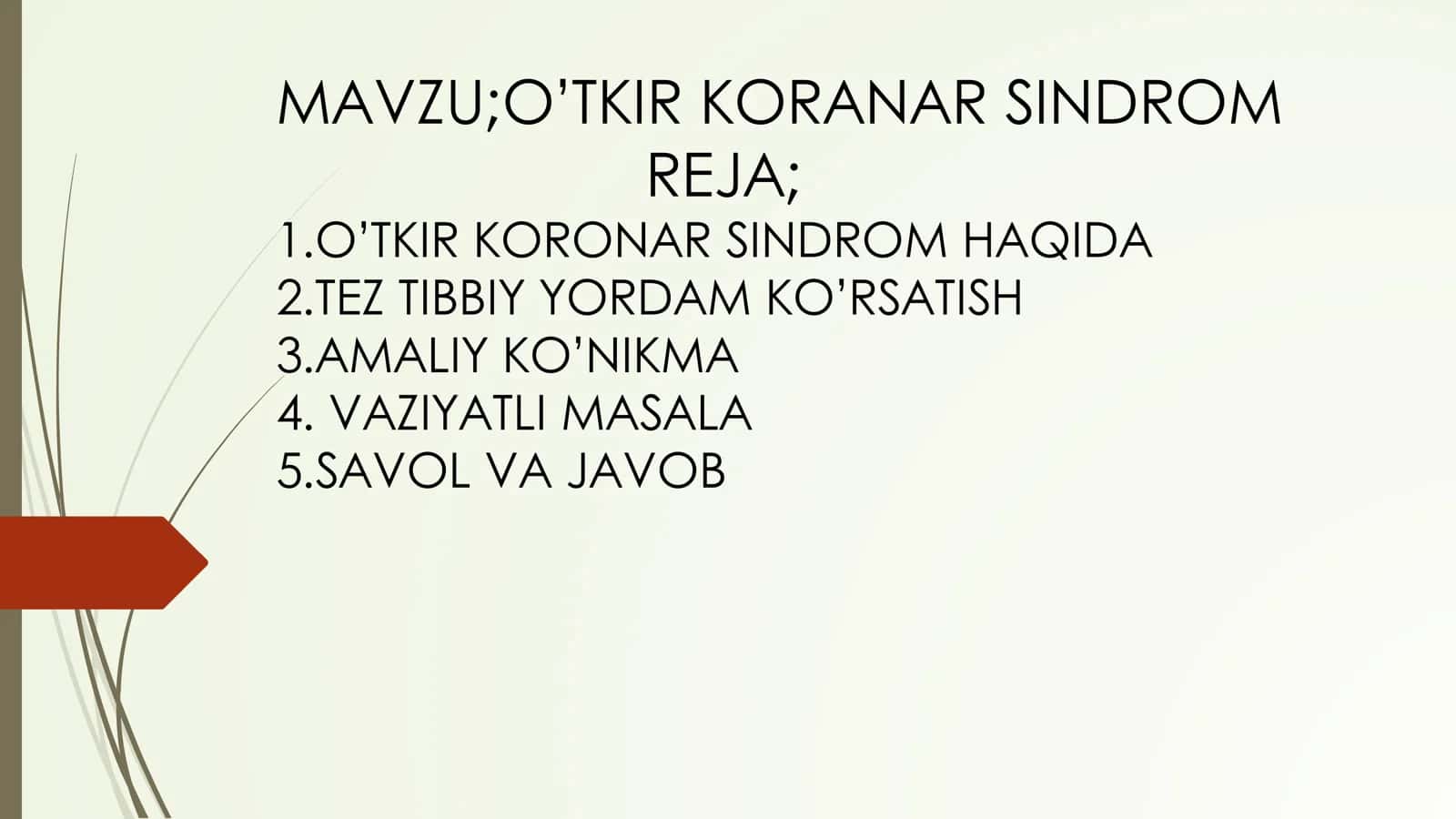 O’TKIR KORANAR SINDROM 1