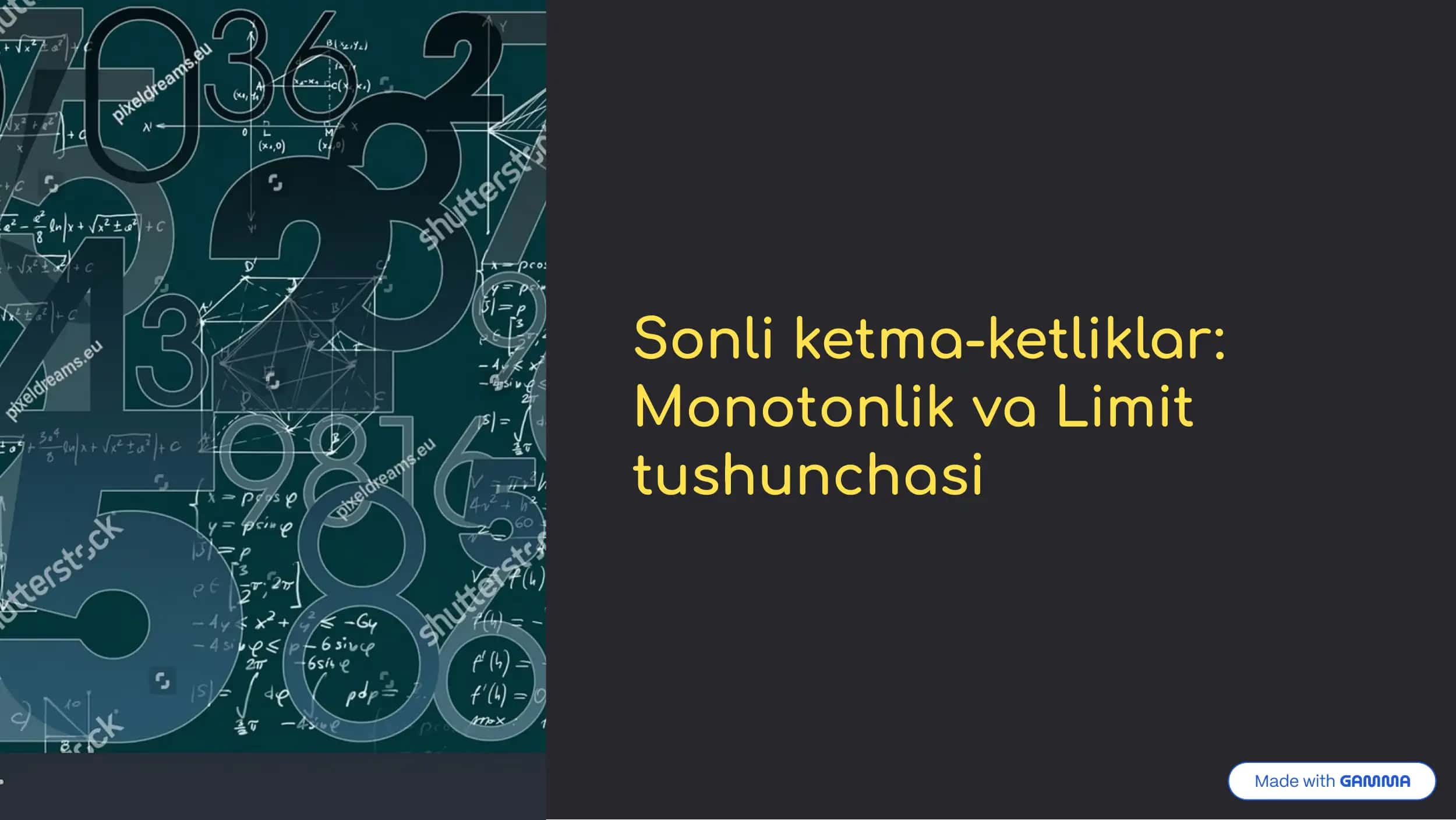 Monotonlik va Limit 1