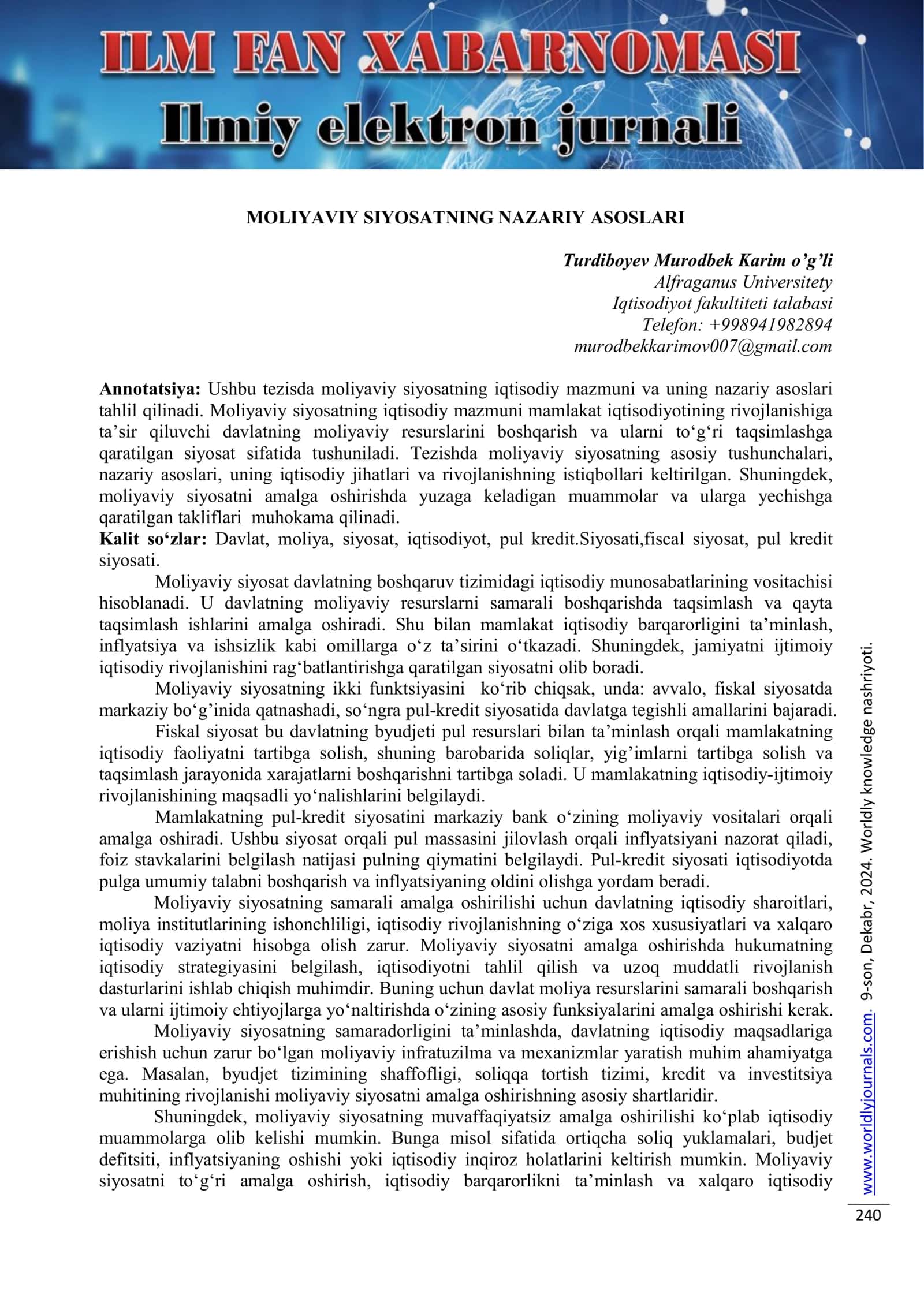 MOLIYAVIY SIYOSATNING NAZARIY ASOSLARI 1