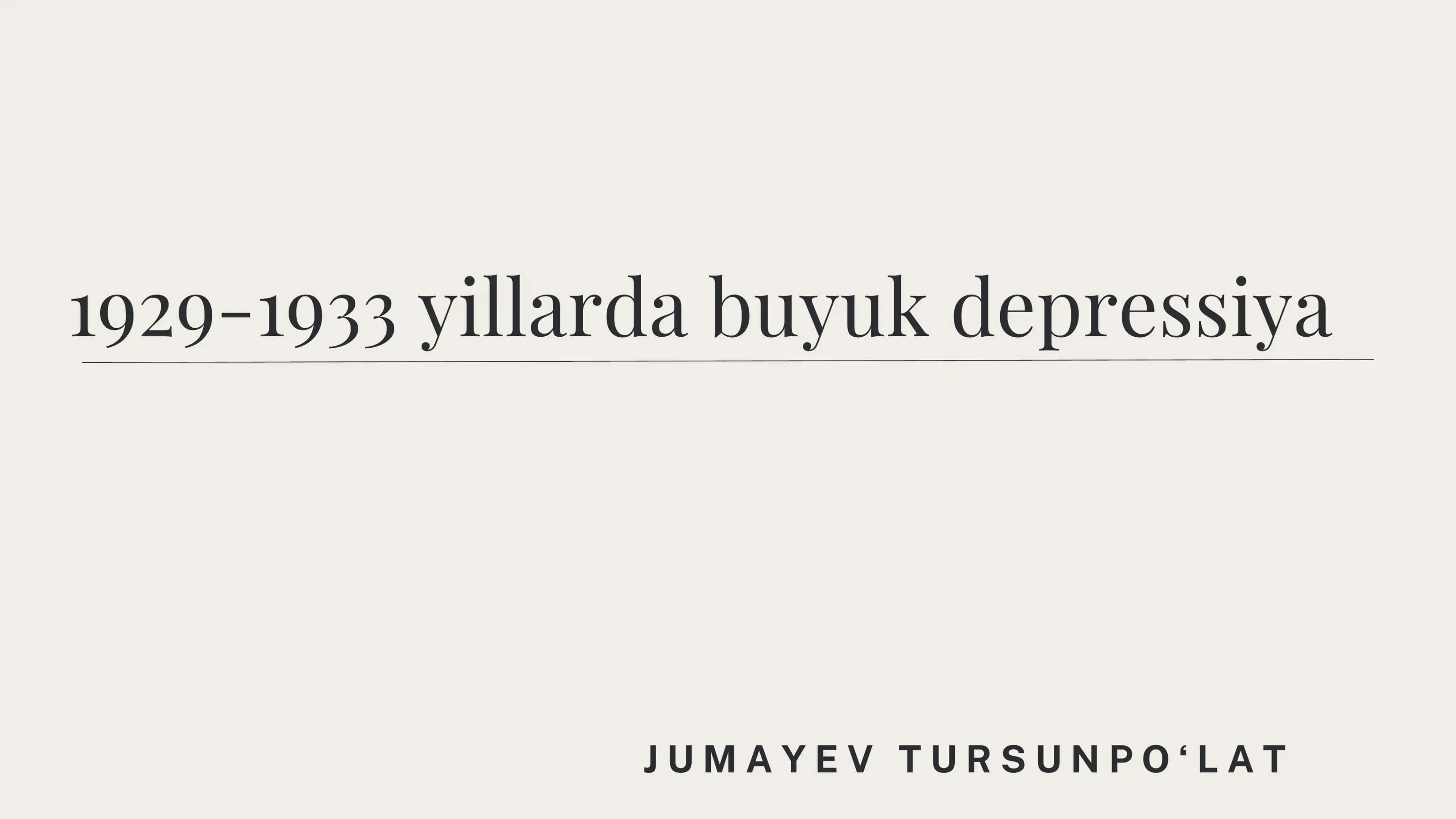Buyuk depressiya 1