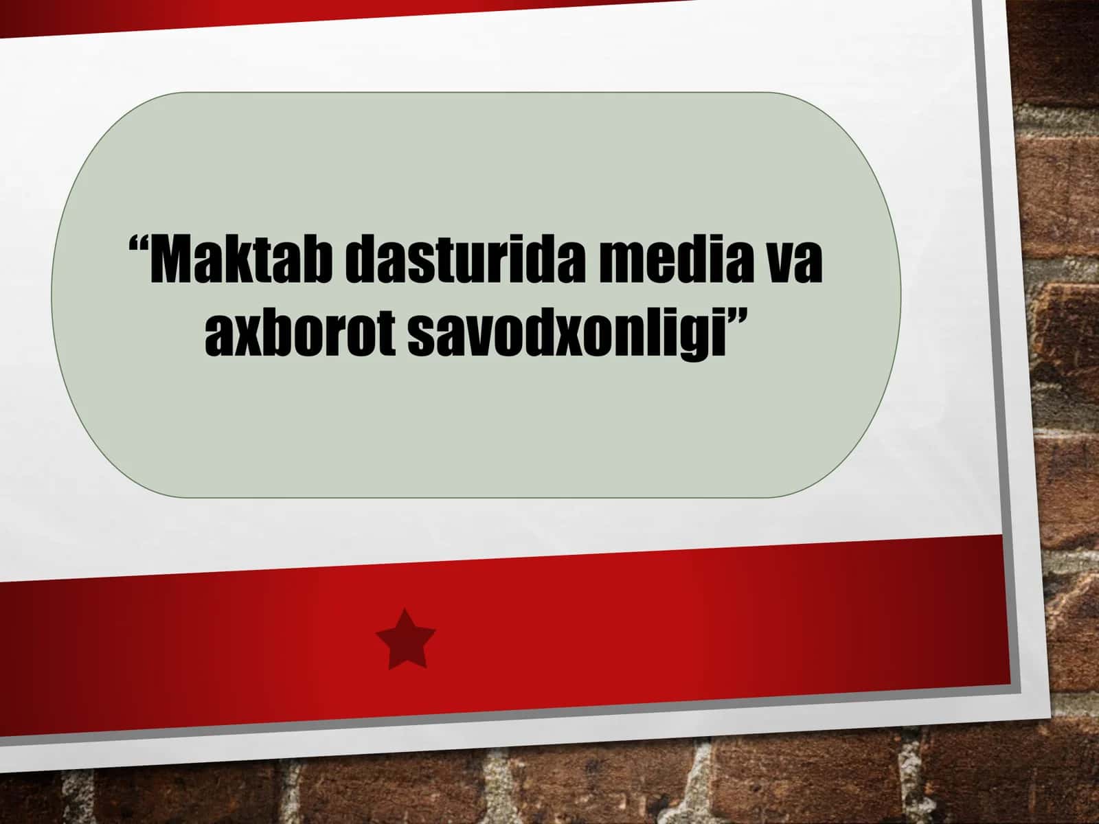 Maktab dasturida media va axborot savodxonligi 1