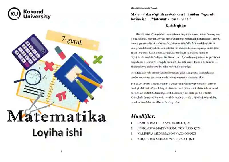 Matematik tushuncha 7-guruh
