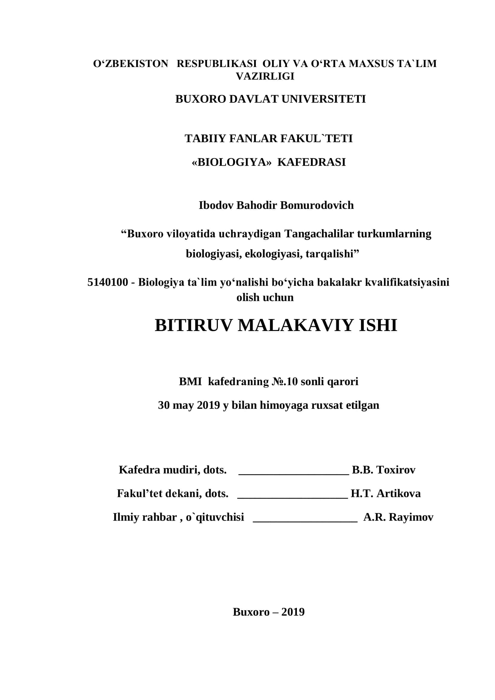 "BIOLOGIYA" 1