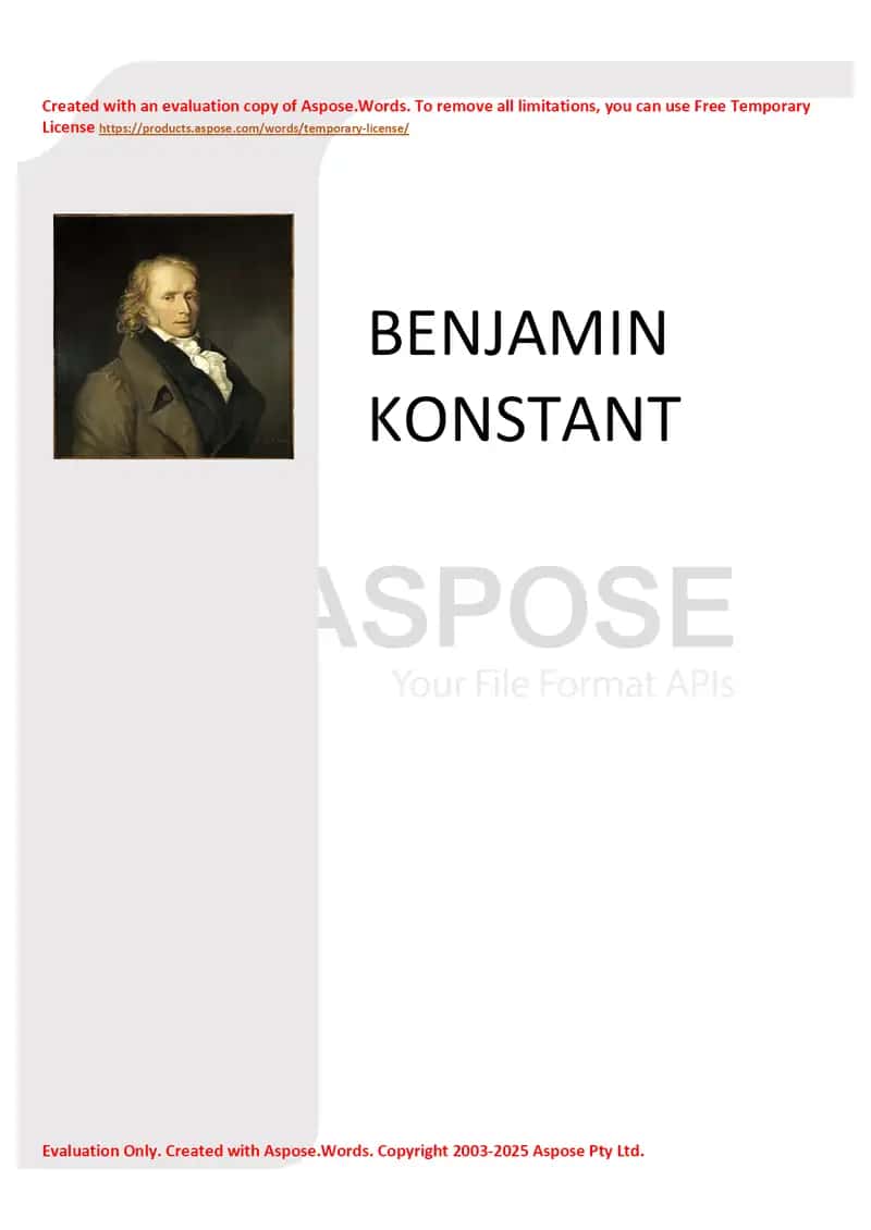 BENJAMIN KONSTANT 1
