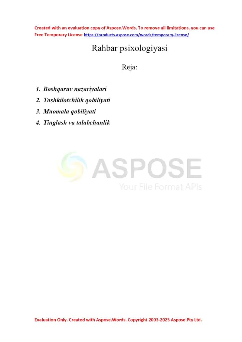 Rahbarlik psixologiyasi 1