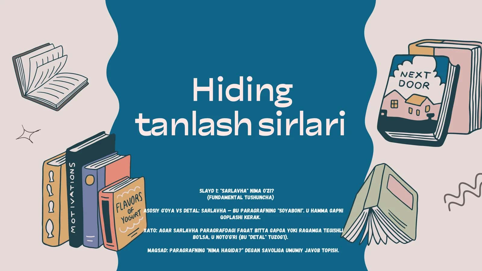 Hiding tanlash sirlari 1