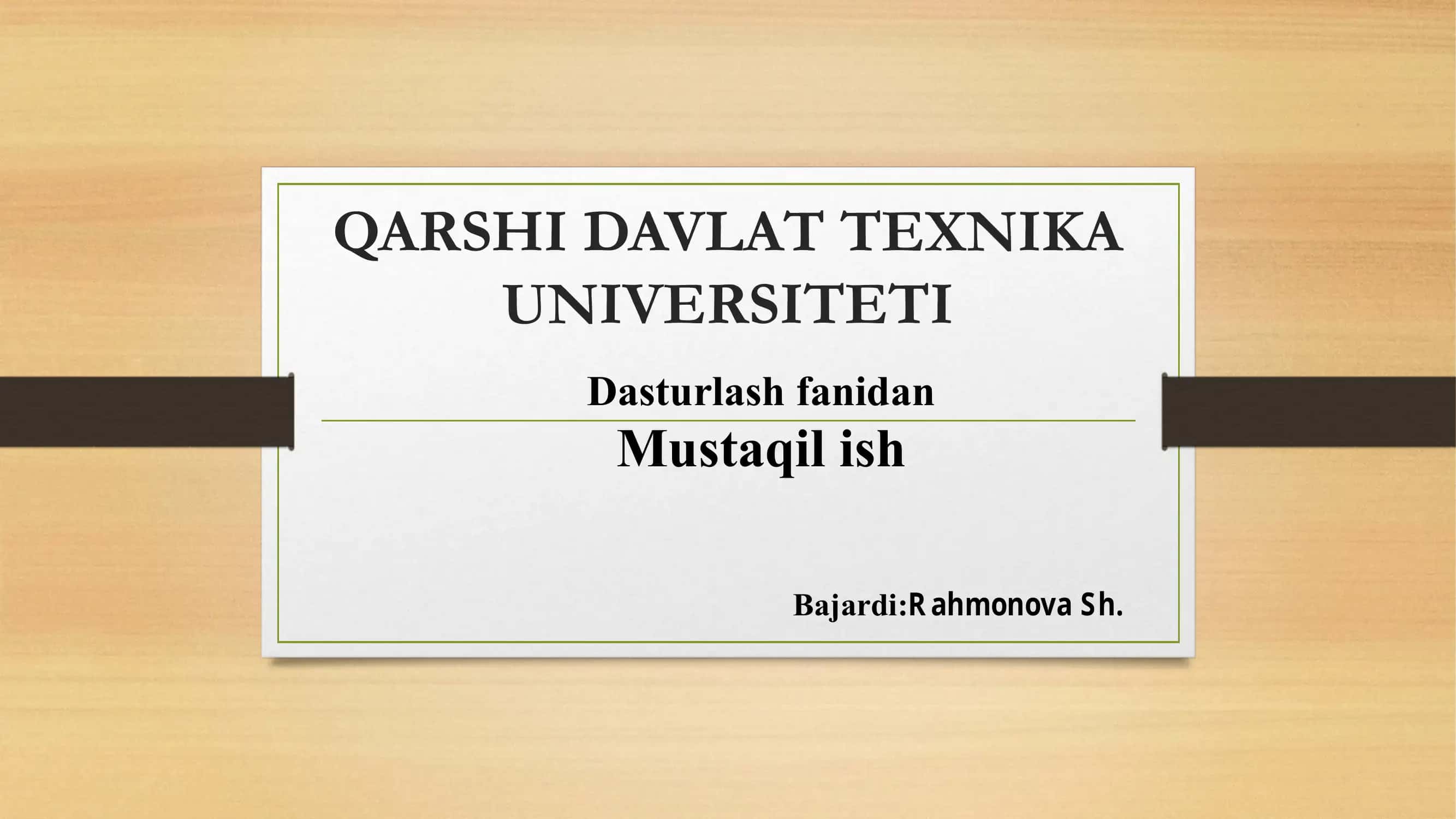 STL kutubxonalar. 2.Konteyner sinflar. 3.Chiziqli konteynerlar (array, vector, deque, list, forward_list) 4.Assotsiyativ konteynerlar (set, map, multiset, multimap) 1