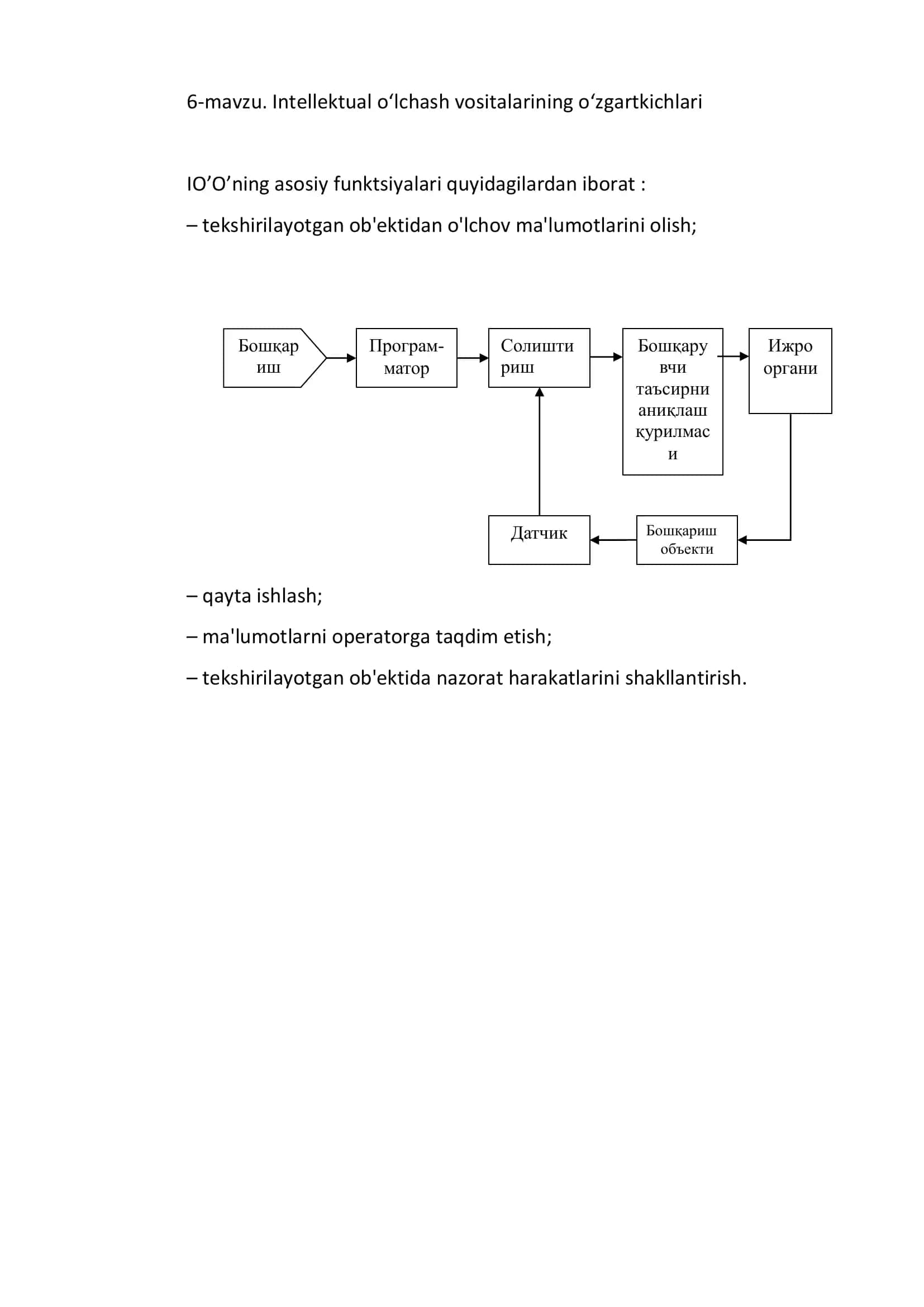 Intellektual o‘lchash vositalarining o‘zgartkichlari 1
