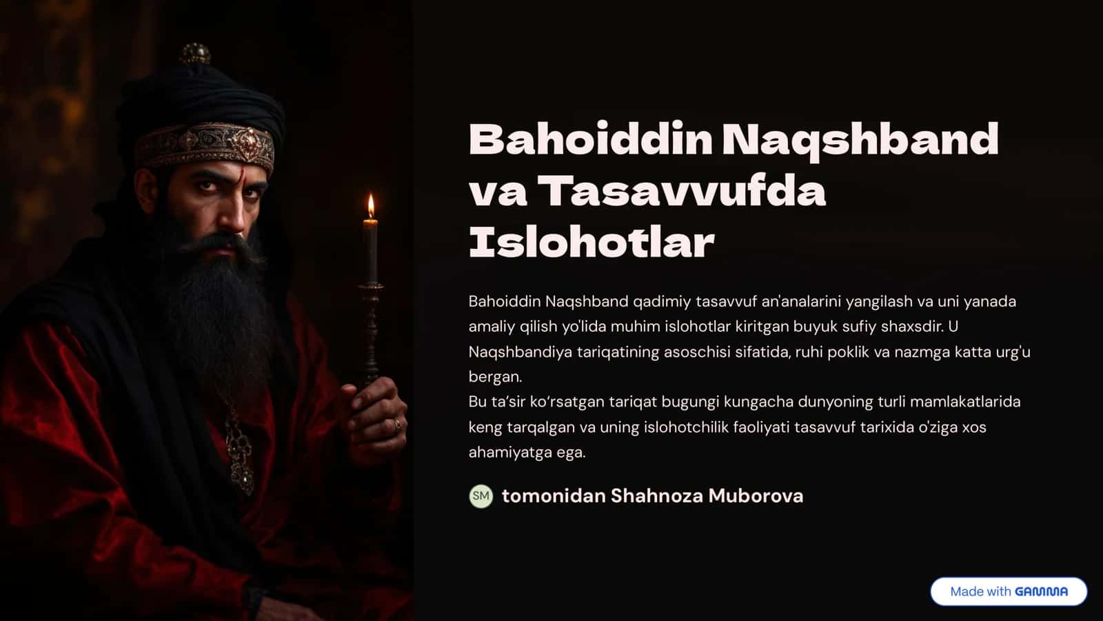 Bahoiddin Naqshband va Tasavvufda Islohotlar 1