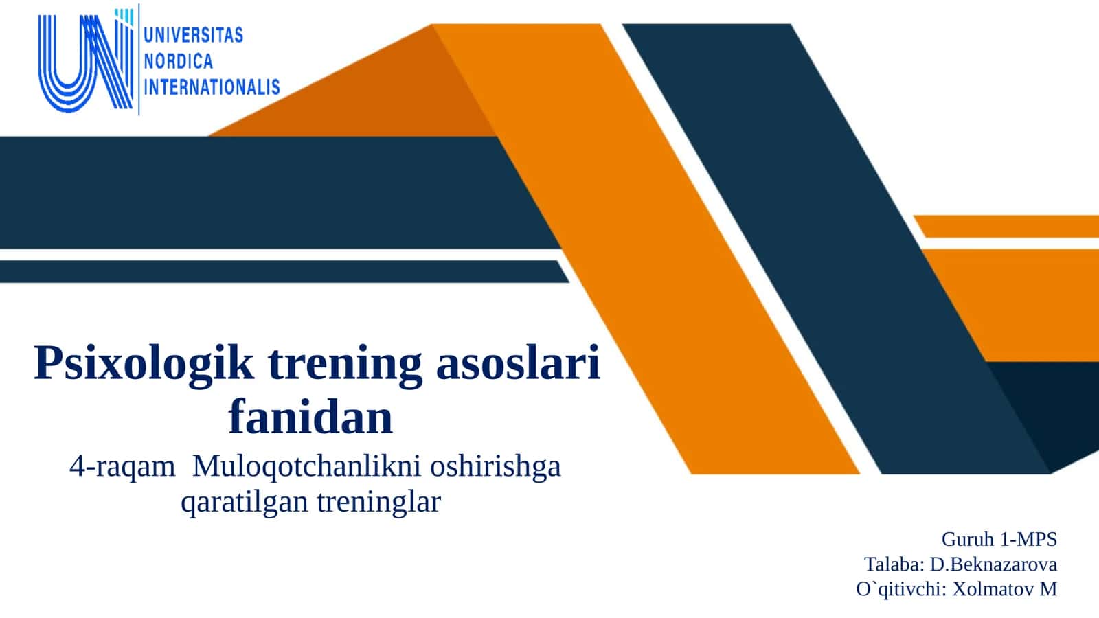 Psixologik trening asoslari 1