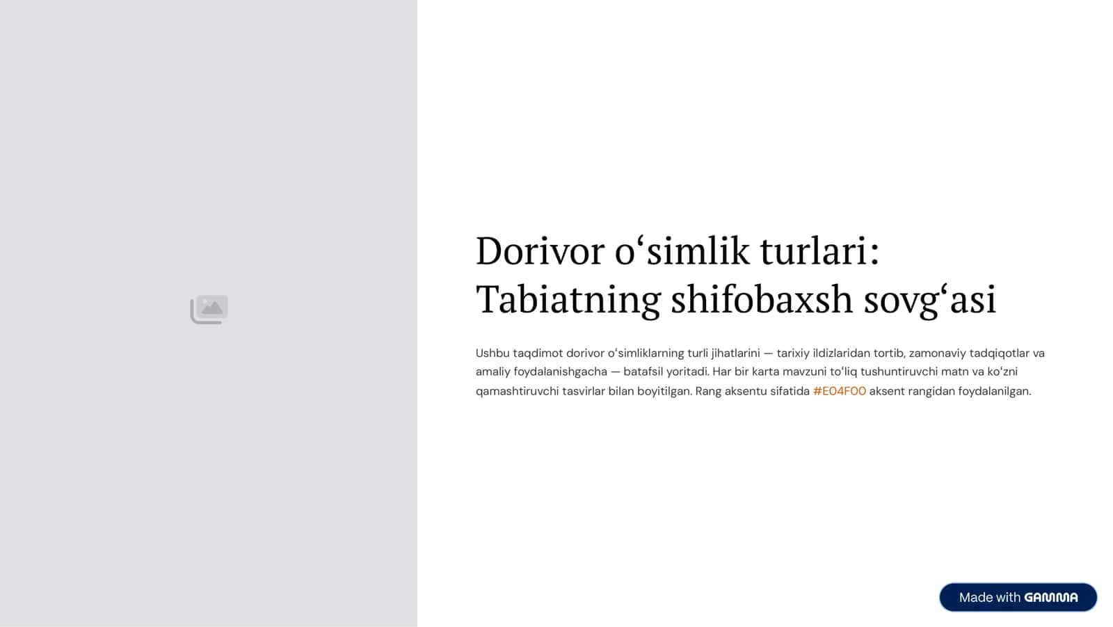 Dorivor oʻsimlik turlari 1