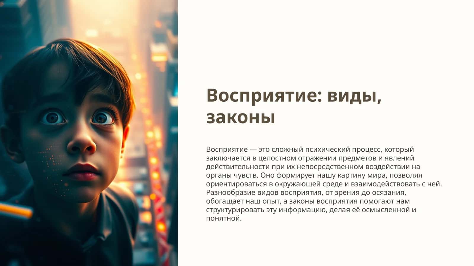 Восприятие: виды, законы 1