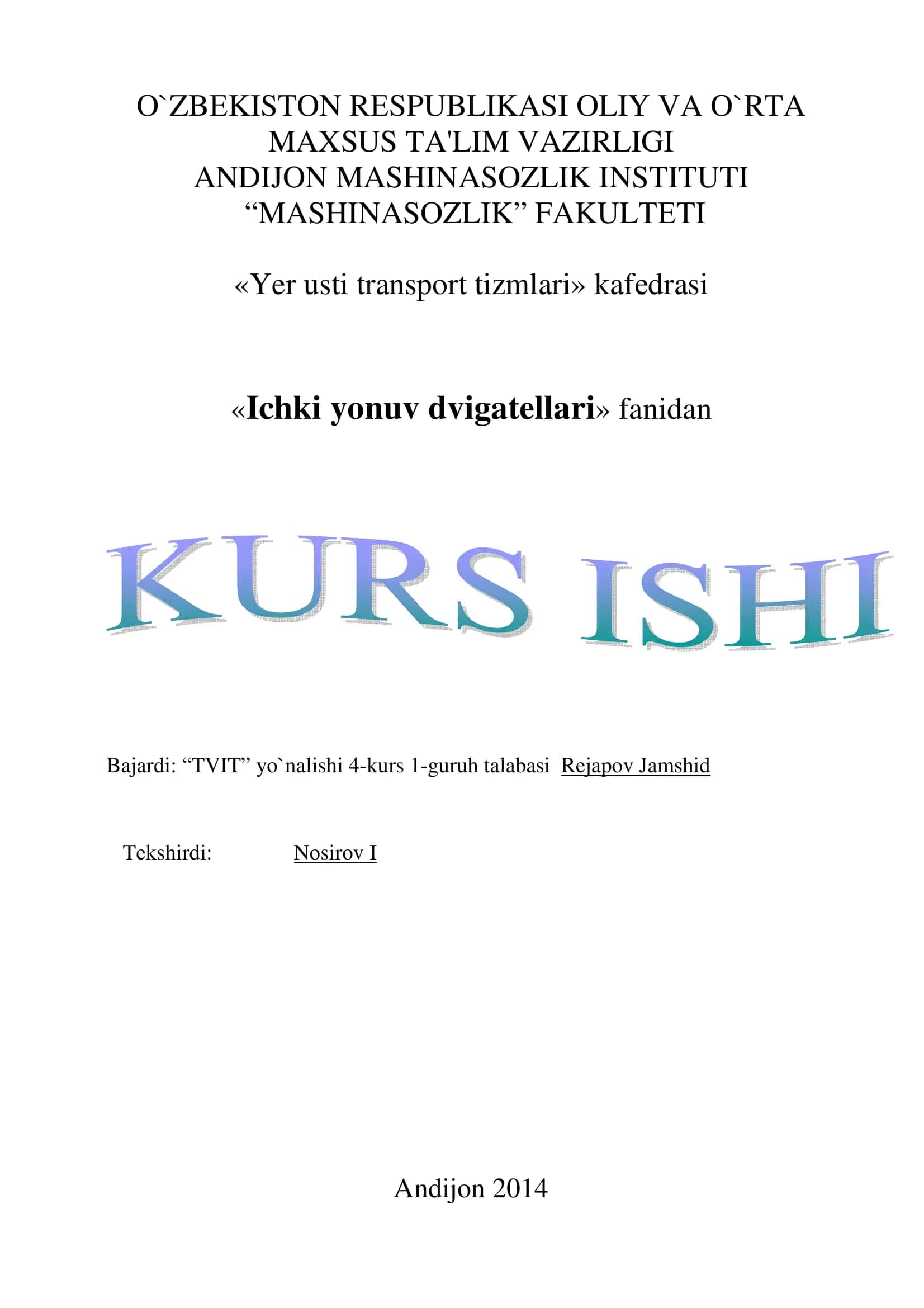 TVIT kursi loyihasi 1