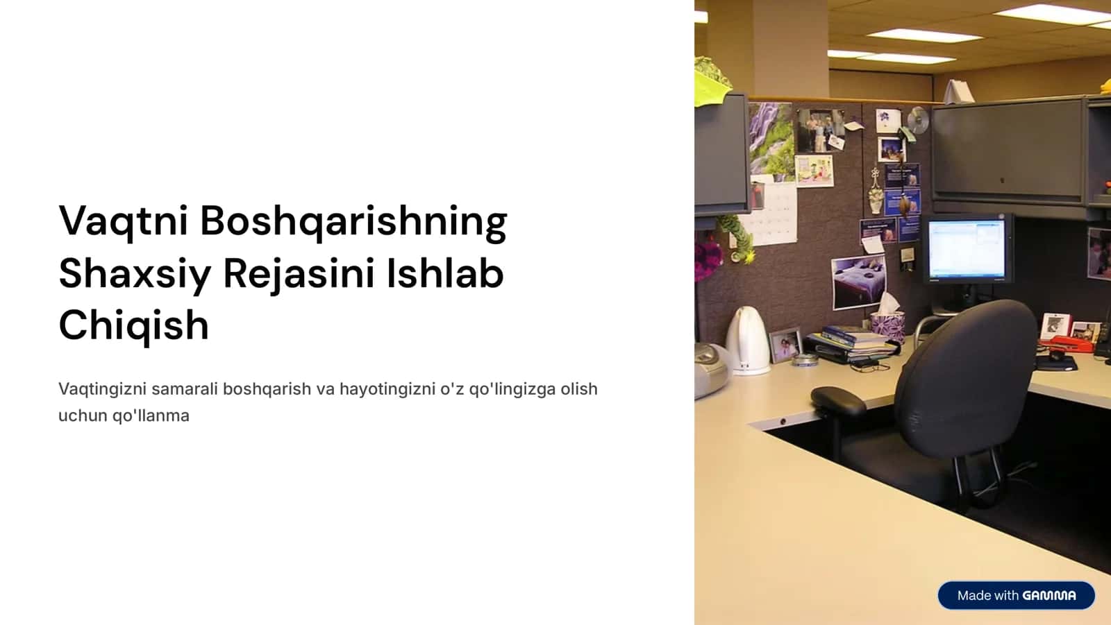 Vaqtni Bosharishning Shaxsiy Rejasini Ishlab Chiqish 1