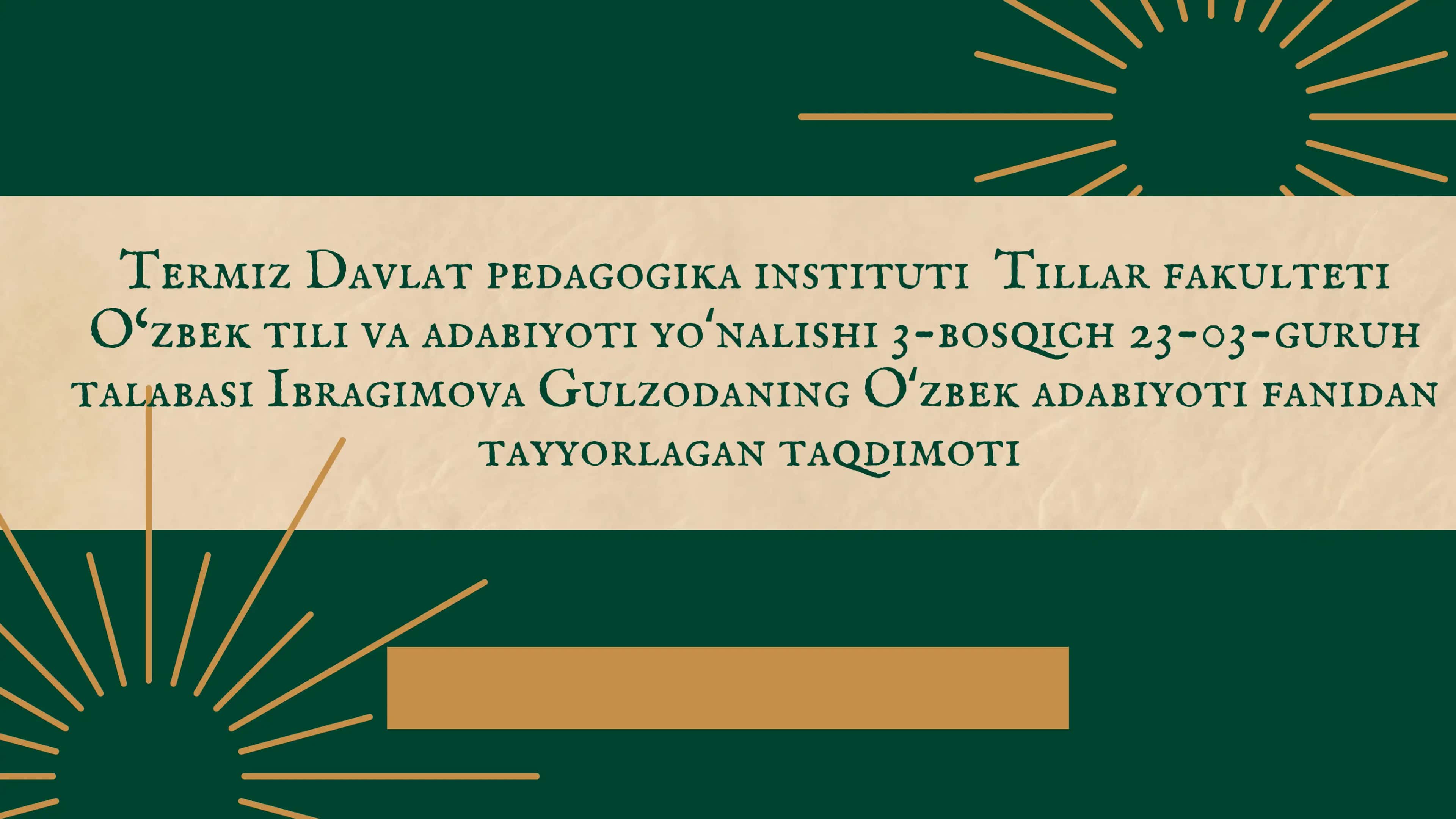 Z.M.Bobur lirikasida Vatan sog'inchi 1