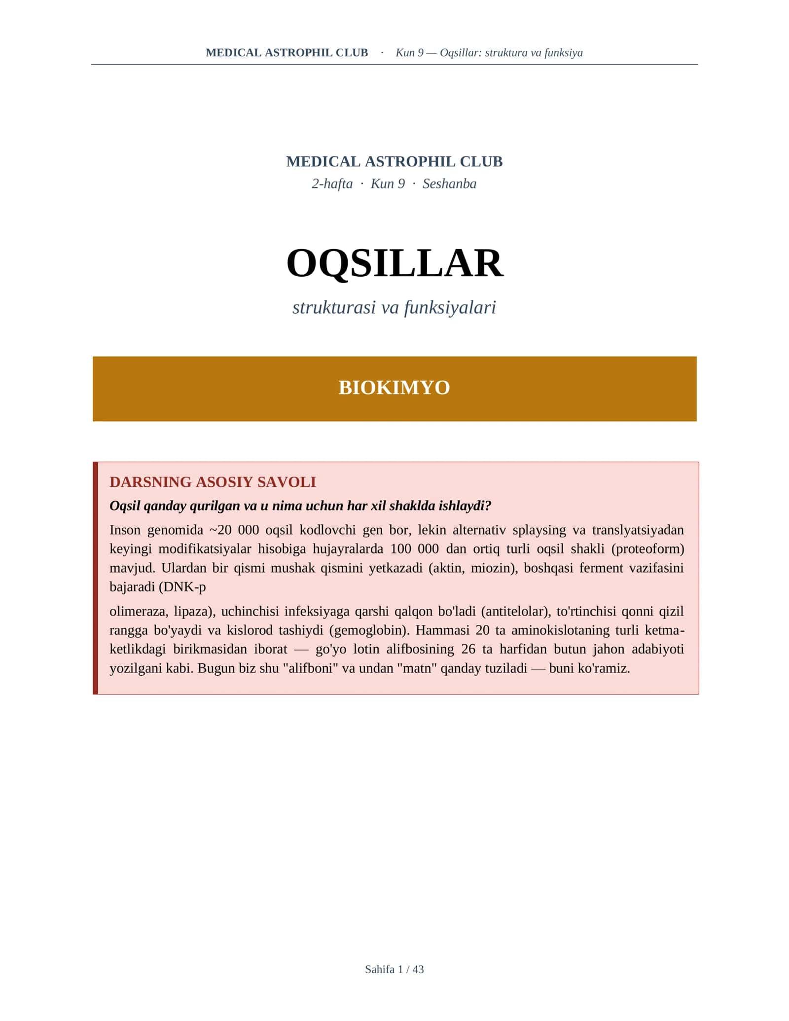 OQSILLAR strukturasi va funksiyalari 1