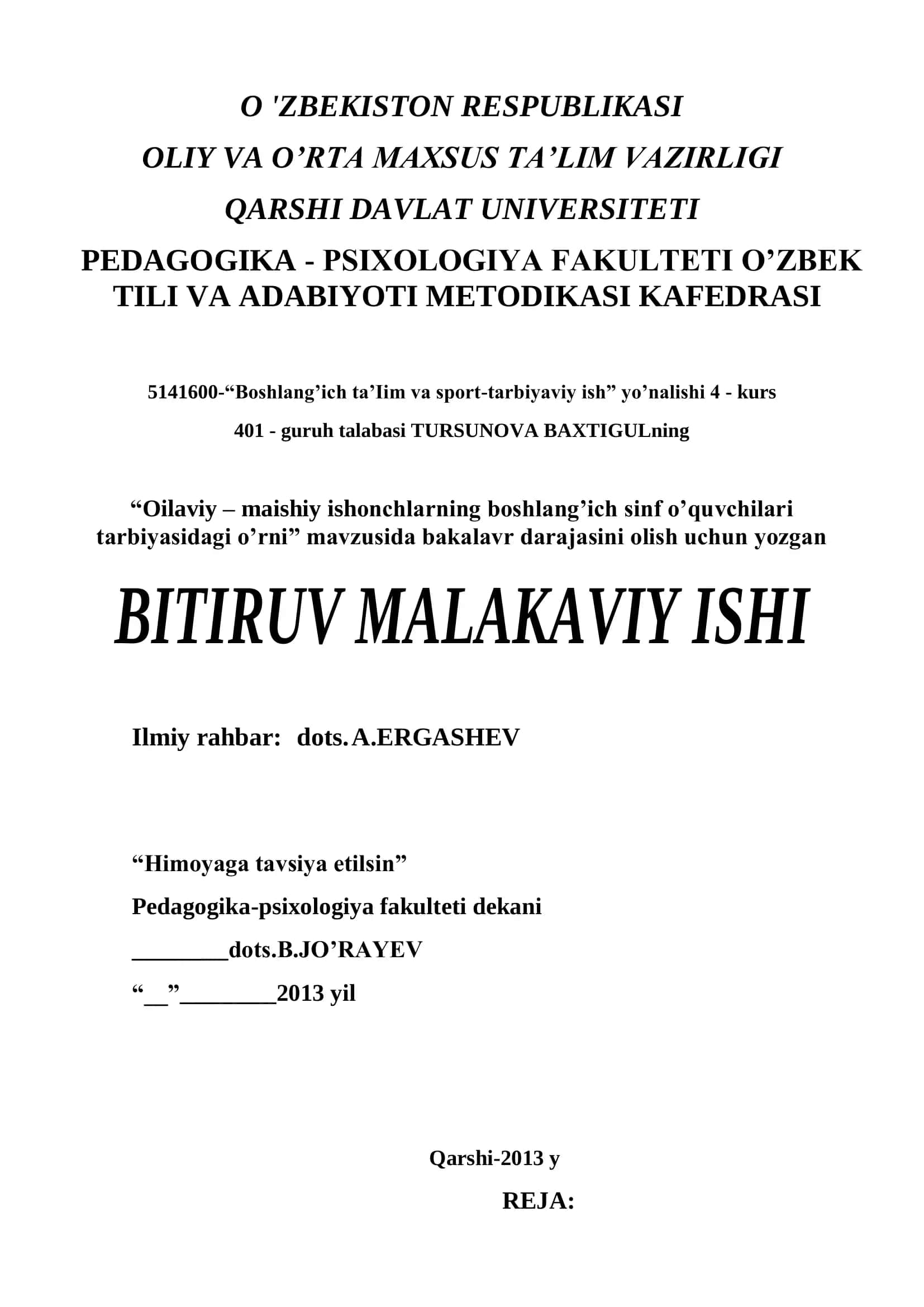Boshlang’ich ta’Iim va sport-tarbiyaviy ish 1