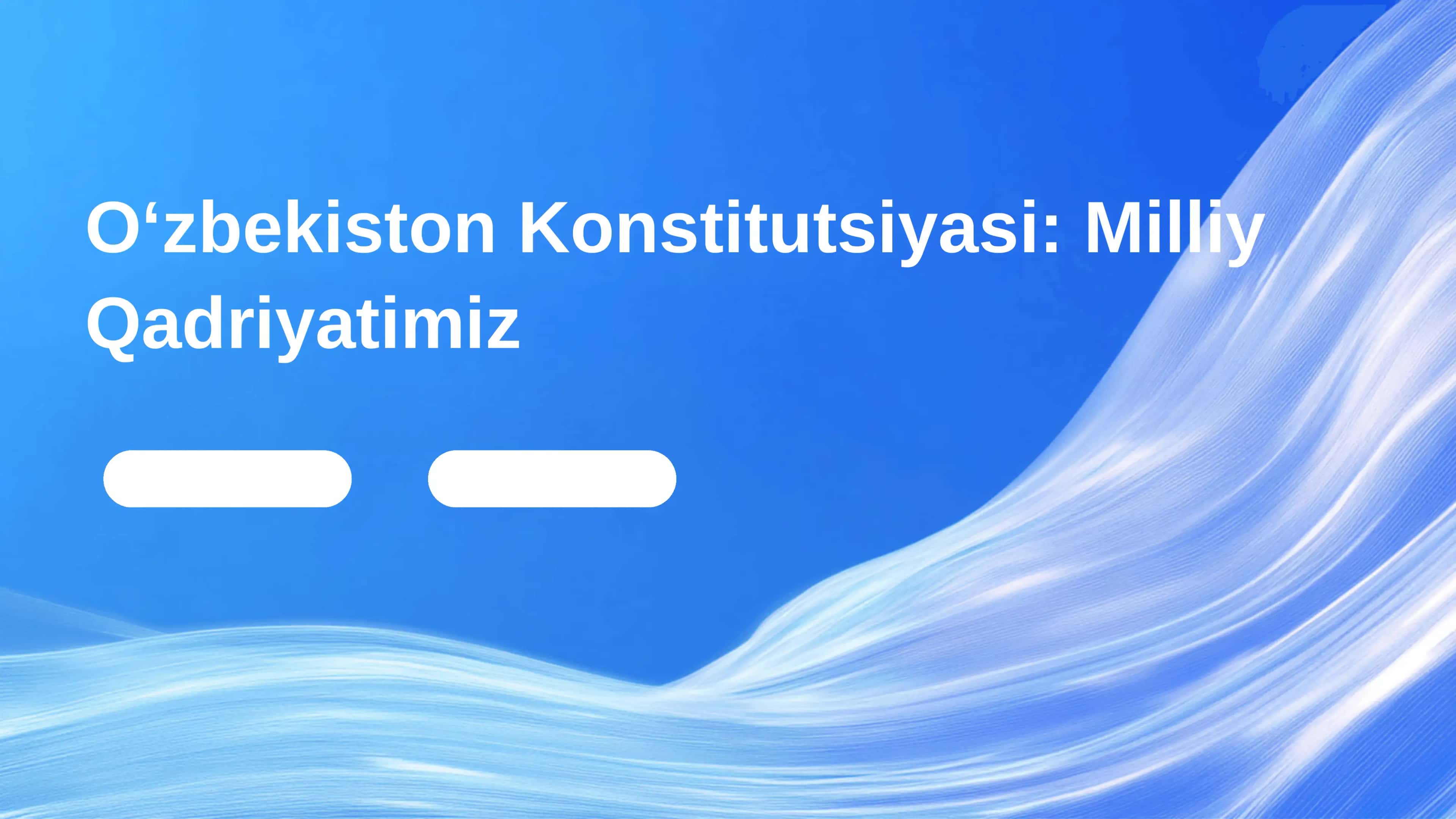 O'zbekiston Respublikasi Konstitutsiyasi 1